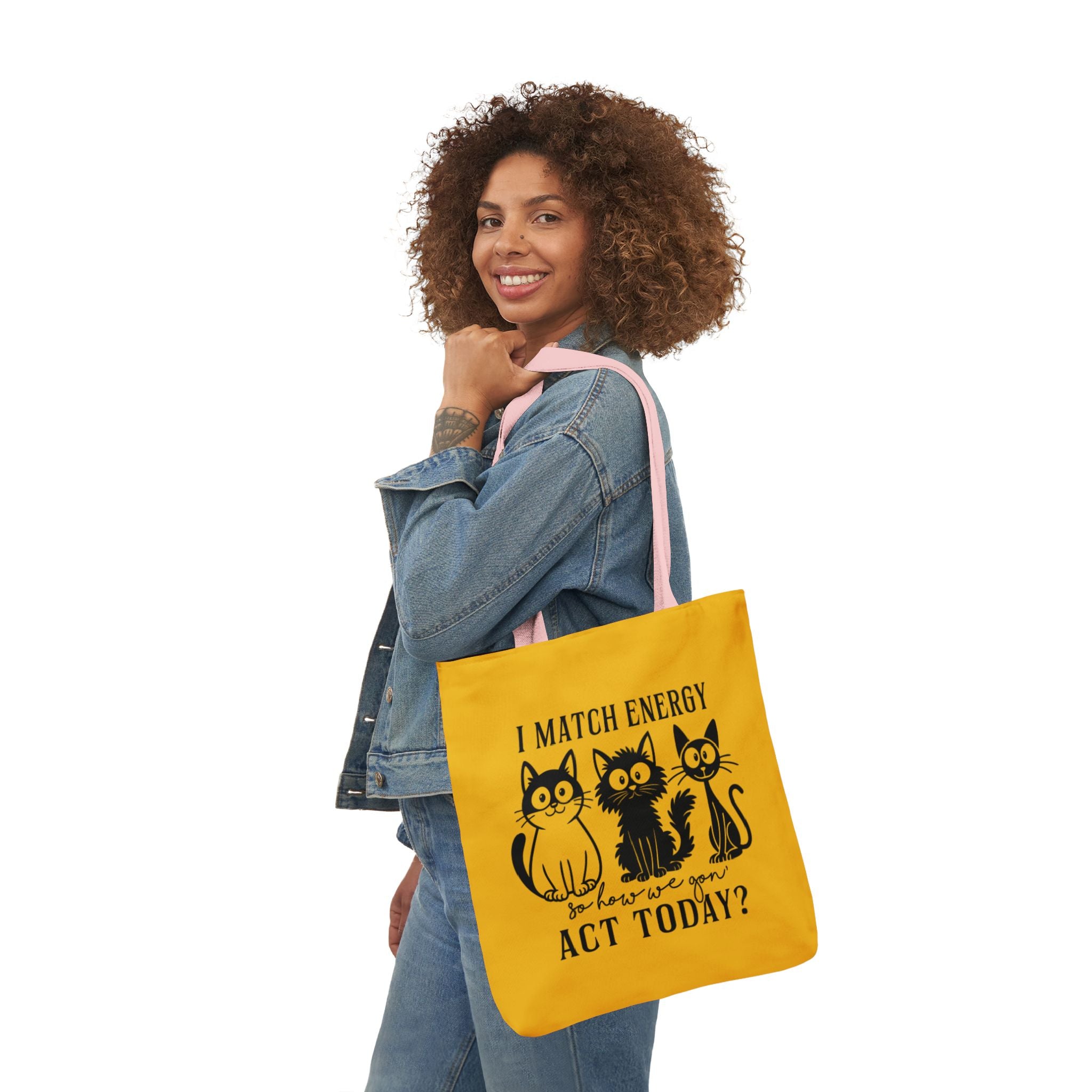 Cute Yellow Canvas Tote – Reusable Bag