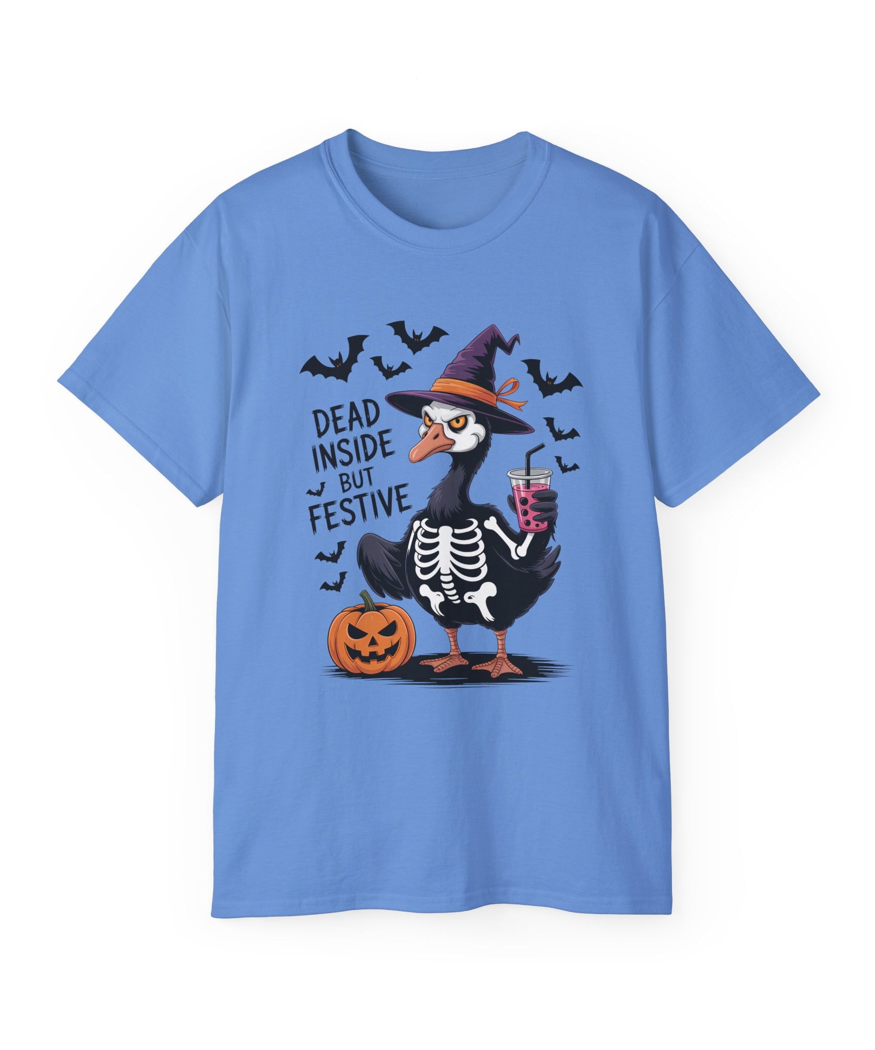Halloween Skeleton Goose Tee - Festive T-Shirt | Gallory Hive