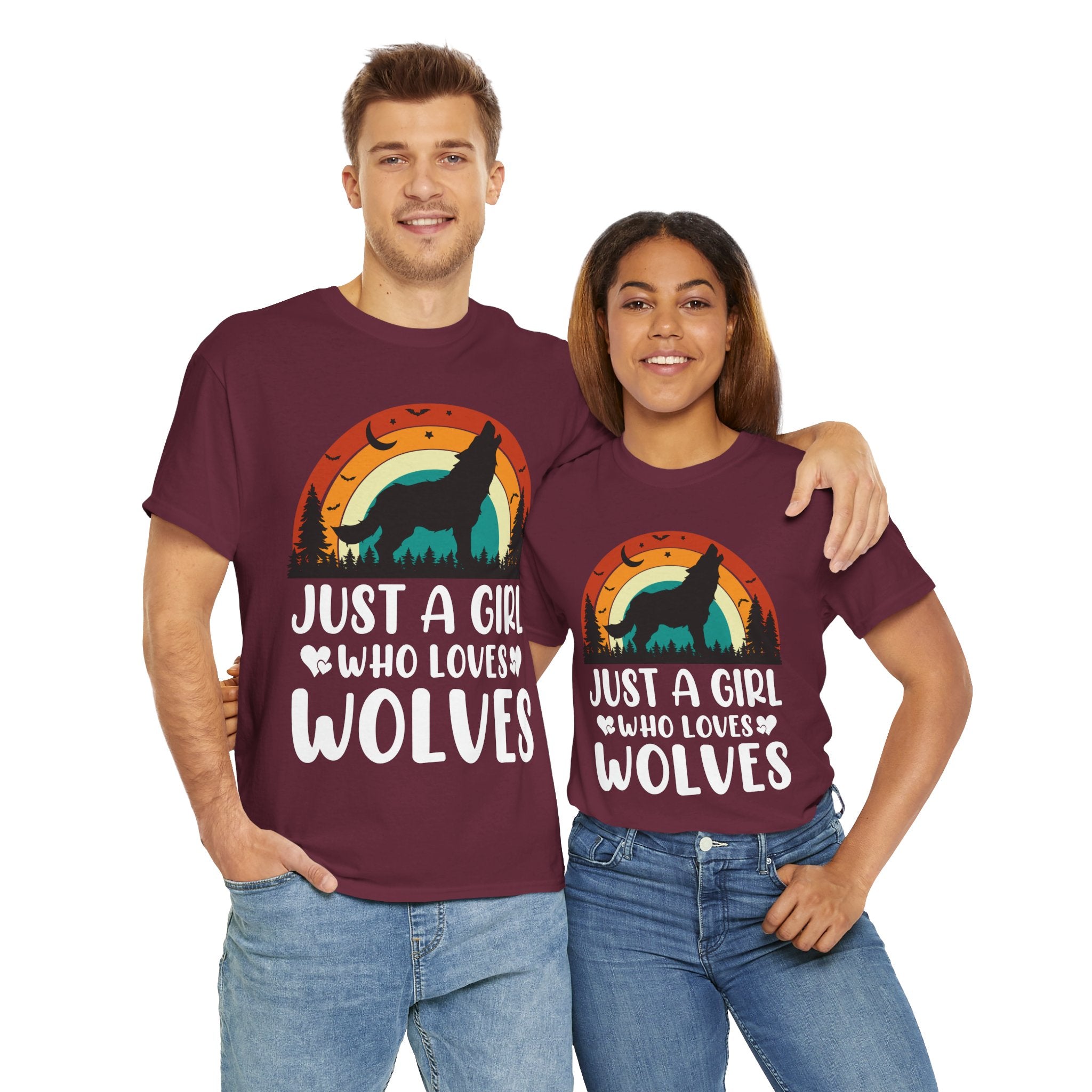 Vintage Wolf Lover Girl Tee