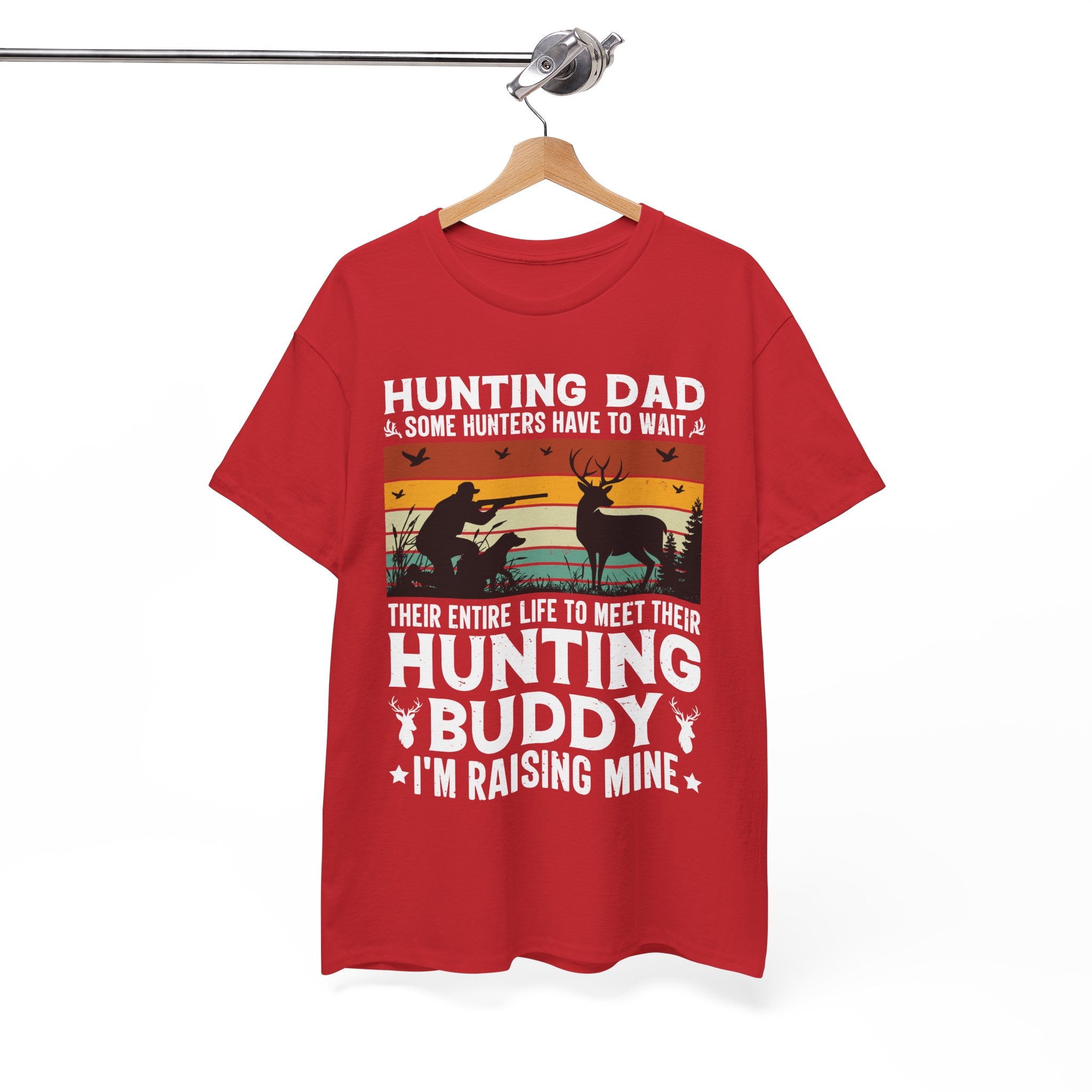 Retro Hunter Tee – Dog, Deer & Rifle Scene | Gallory Hive