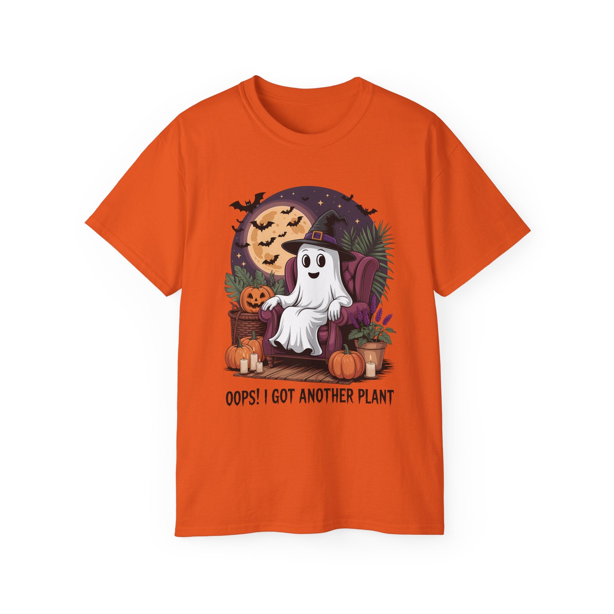 Halloween Plant Ghost Tee - Spooky Witch Design | Gallory Hive