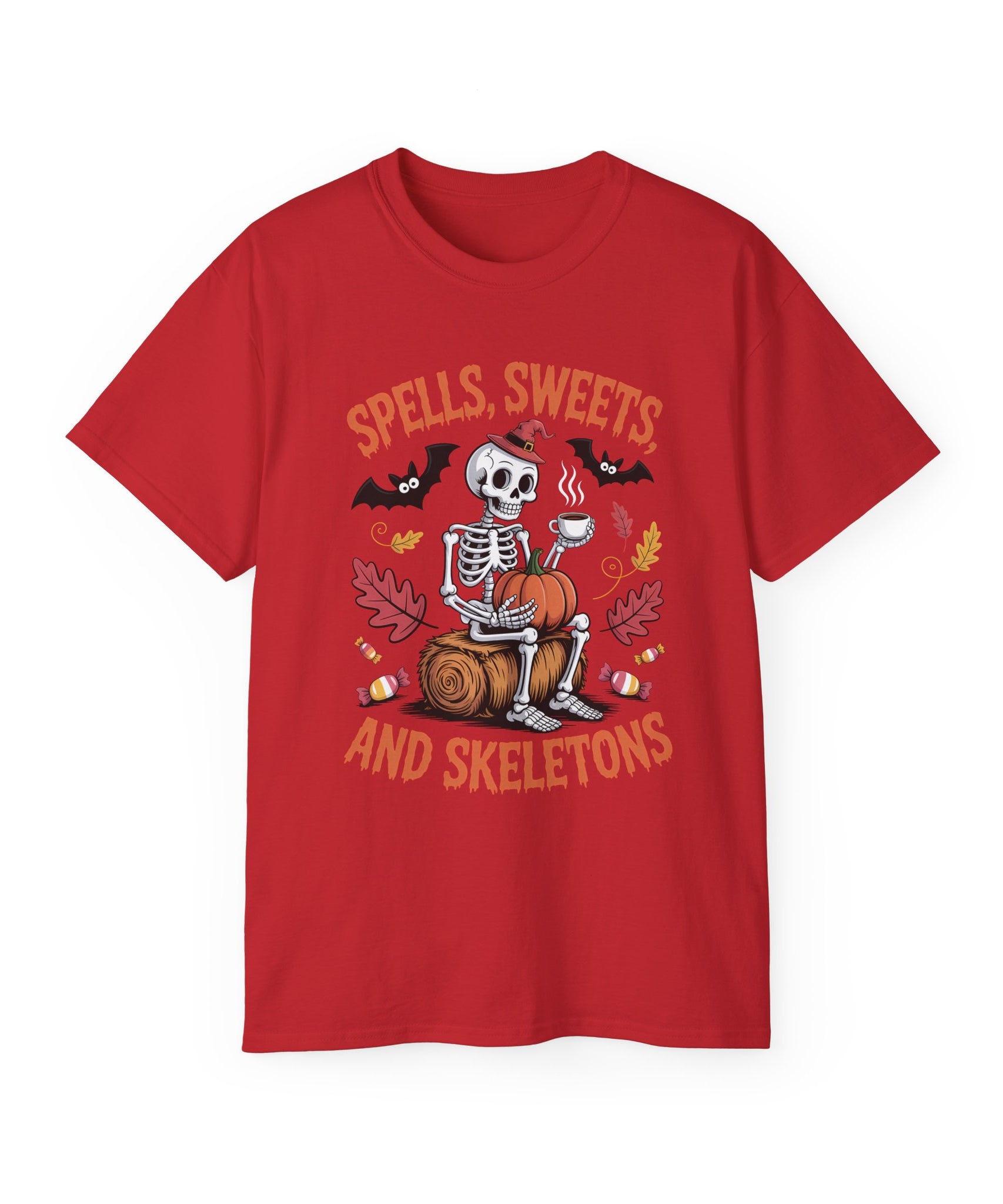 Cute Skeleton Witch Halloween T-Shirt | Gallory Hive