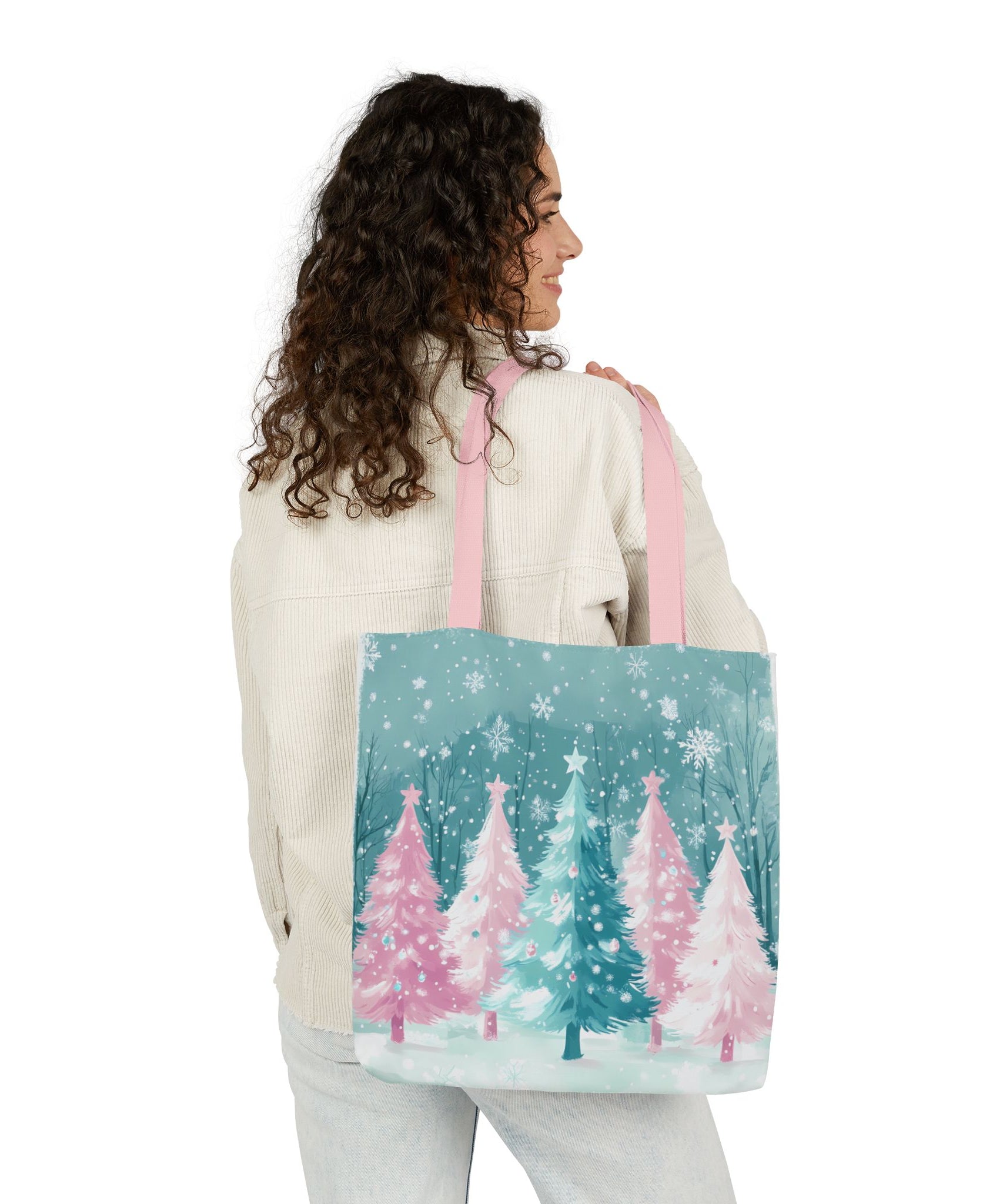 Winter Palm Trees Canvas Polyester Tote Bag | Gallory Hive