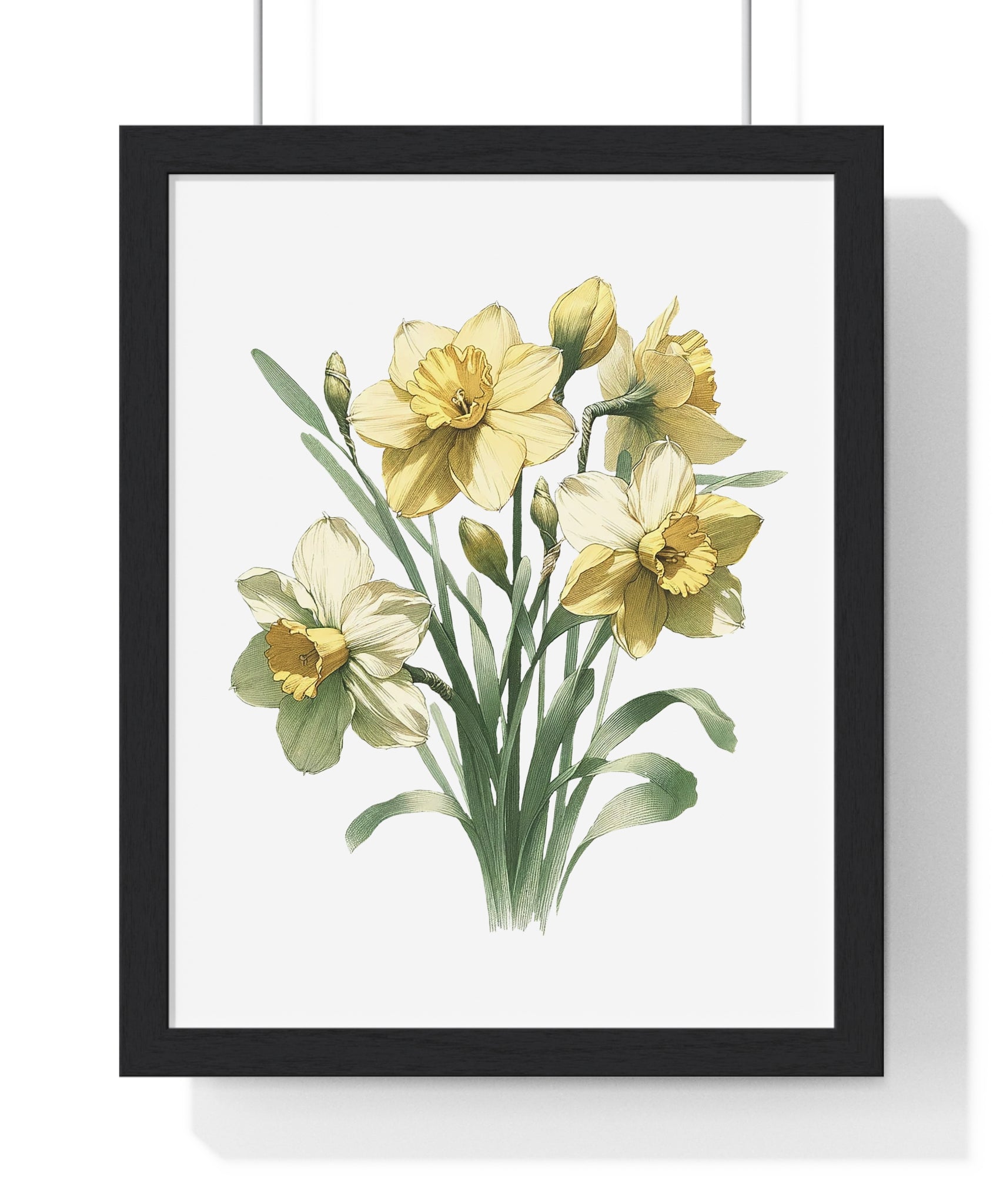 Daffodil Birth Month Flower – March Wooden Framed Wall Art