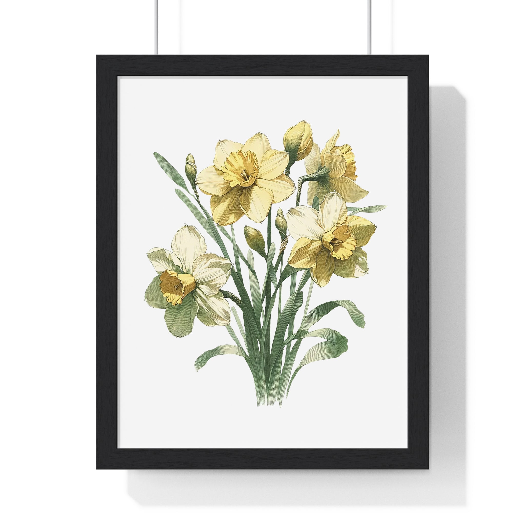 Daffodil Birth Month Flower – March Wooden Framed Wall Art