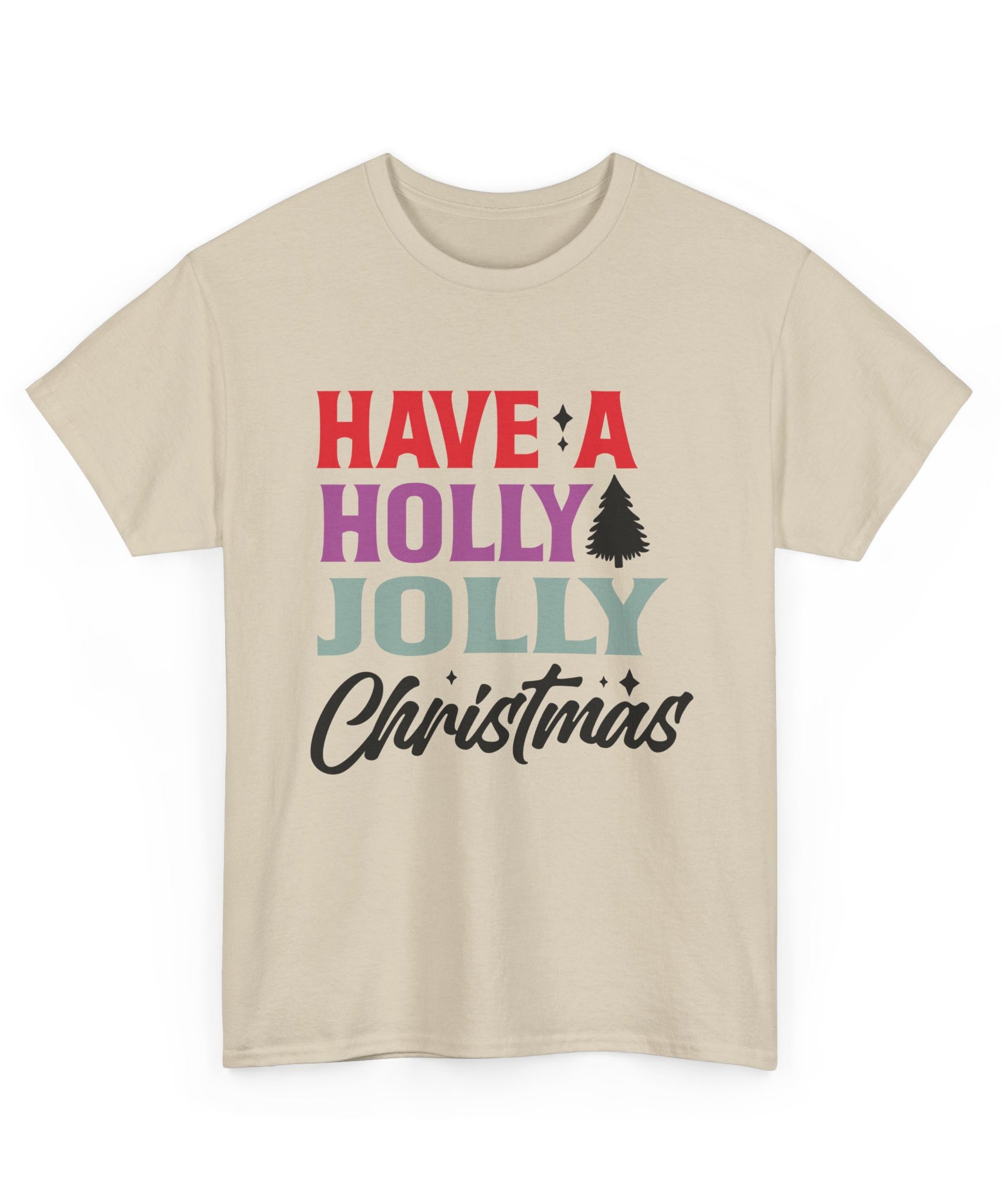 Festive Holly Jolly Christmas Graphic Tee | Gallory Hive