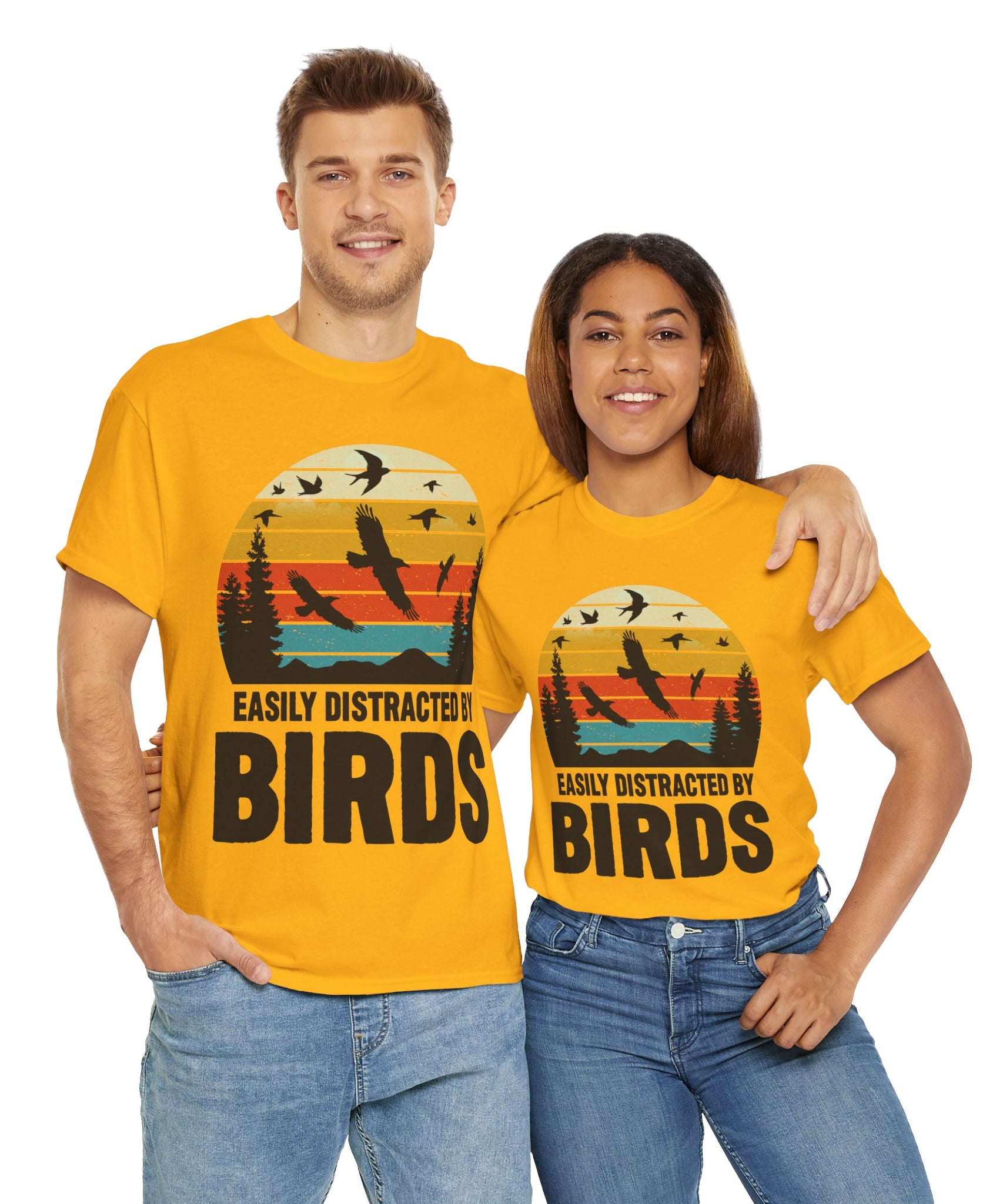 Retro Birds Lover Tee - Distracted Design