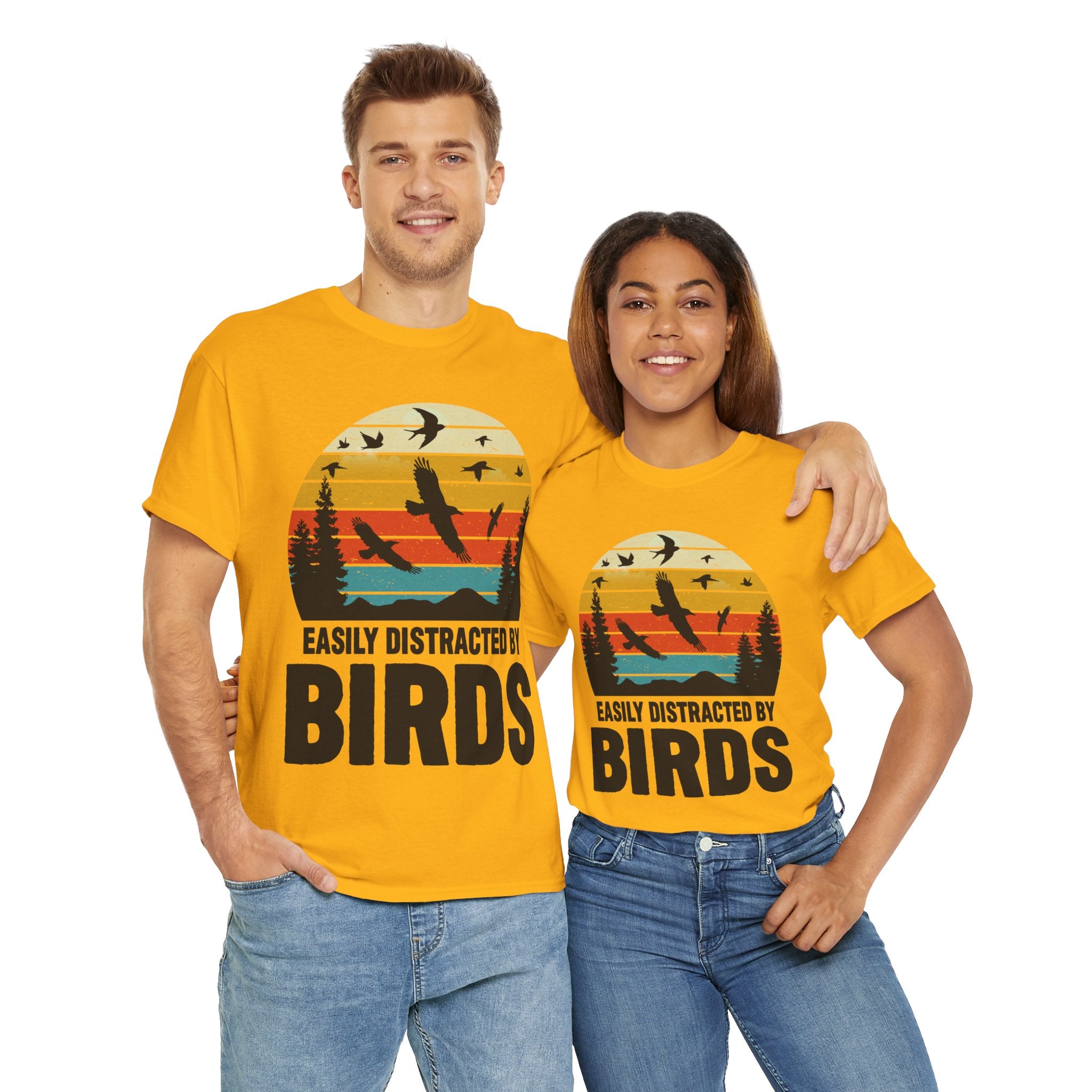 Retro Birds Lover Tee - Distracted Design