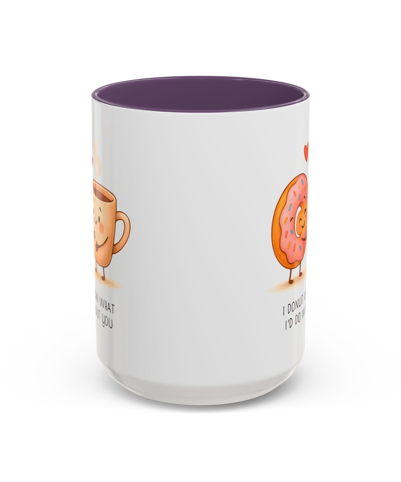 Cute Donut and Coffee Love Ceramic Mug | Gallory Hive