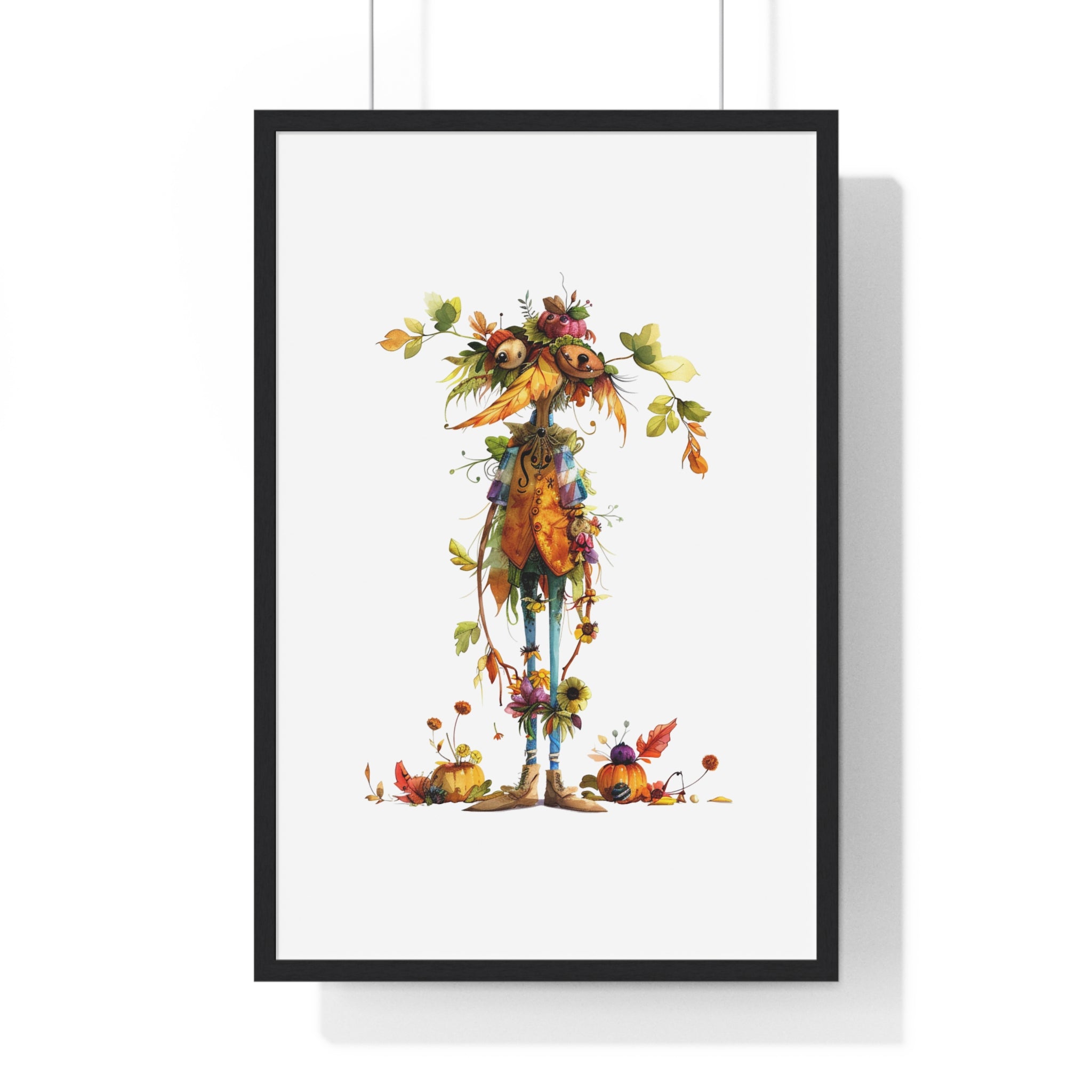 Pumpkin Parade – Whimsical Autumn Wooden Framed Wall Art