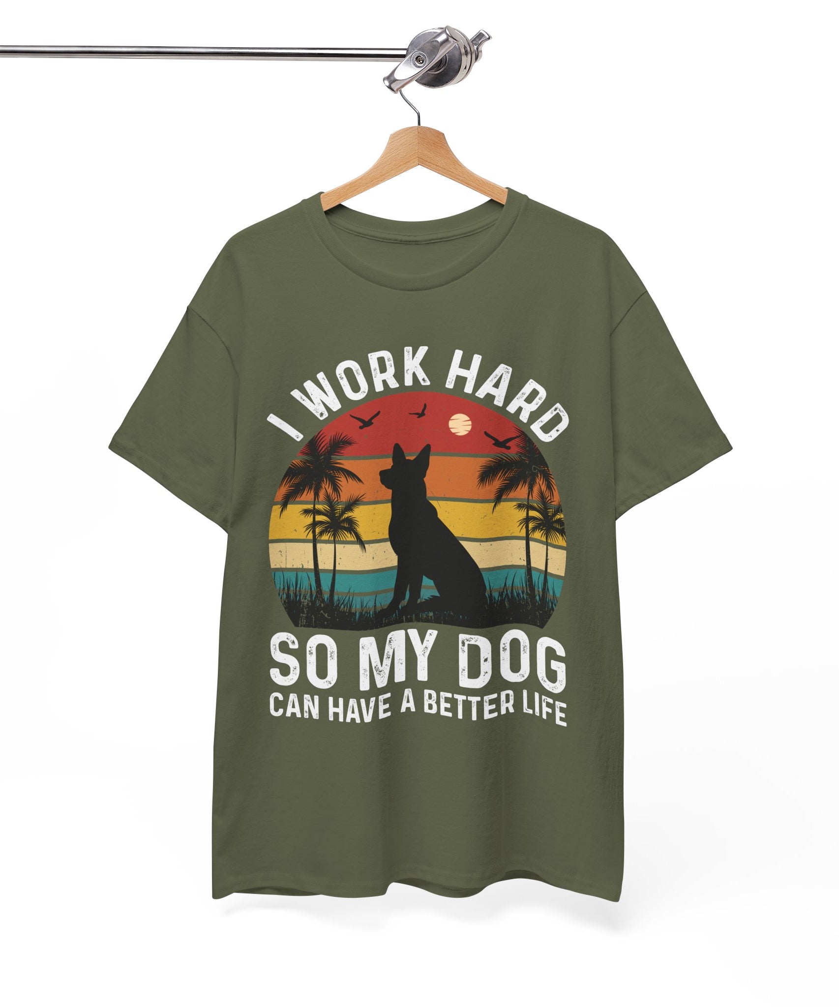 Retro Dog Lover Tee - Work Hard for My Pet | Gallory Hive
