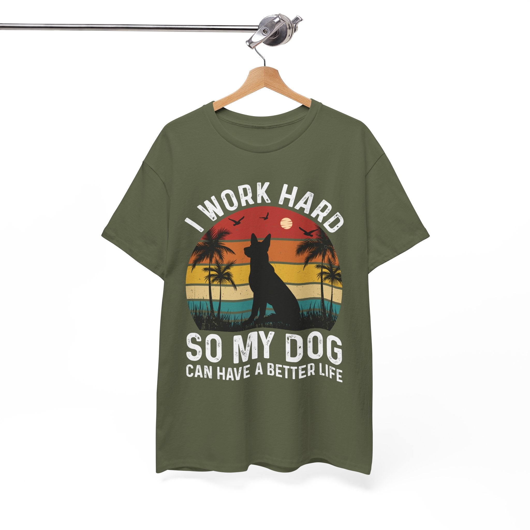 Retro Dog Lover Tee - Work Hard for My Pet | Gallory Hive