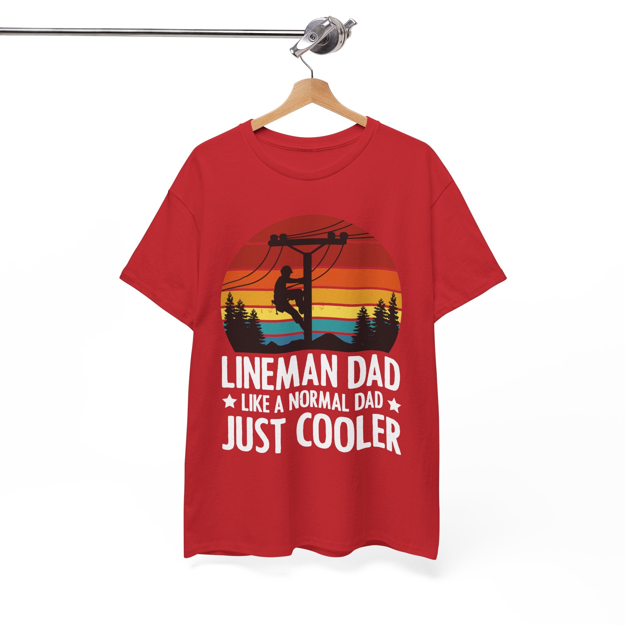 Lineman Tee – Bold Sunset & Power Lines | Gallory Hive