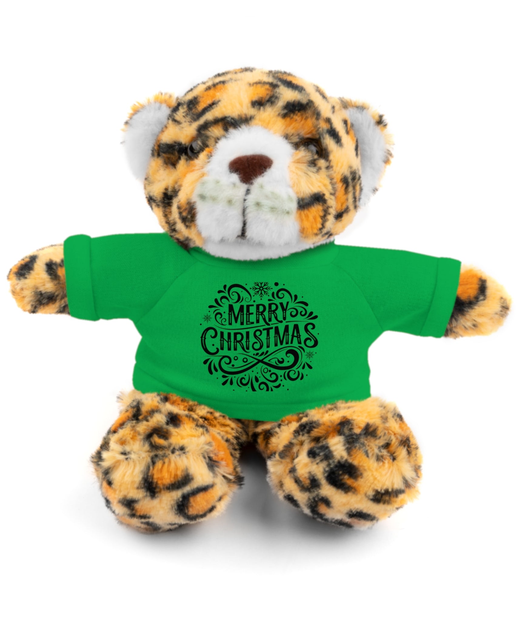 Festive Merry Christmas Stuffed Jaguar | Gallory Hive
