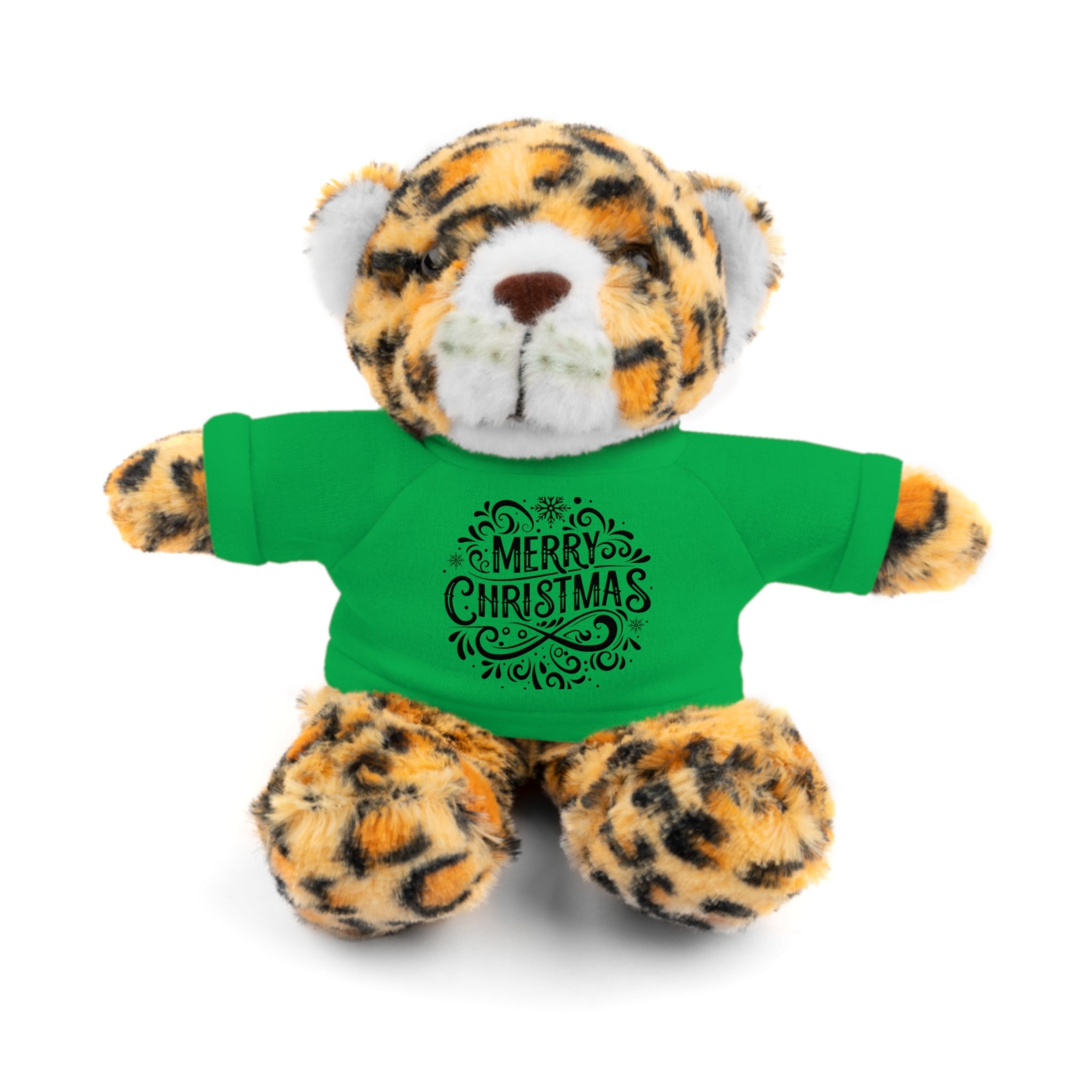 Festive Merry Christmas Stuffed Jaguar | Gallory Hive