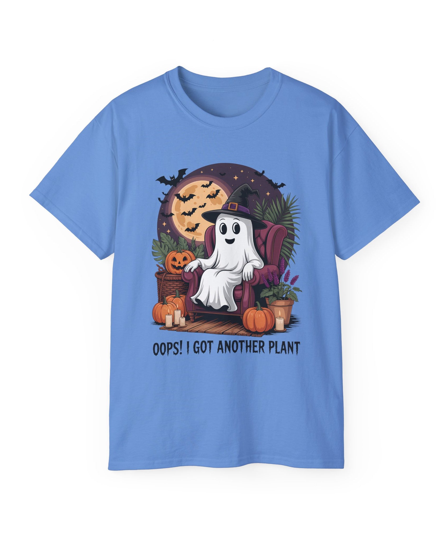 Halloween Plant Ghost Tee - Spooky Witch Design | Gallory Hive