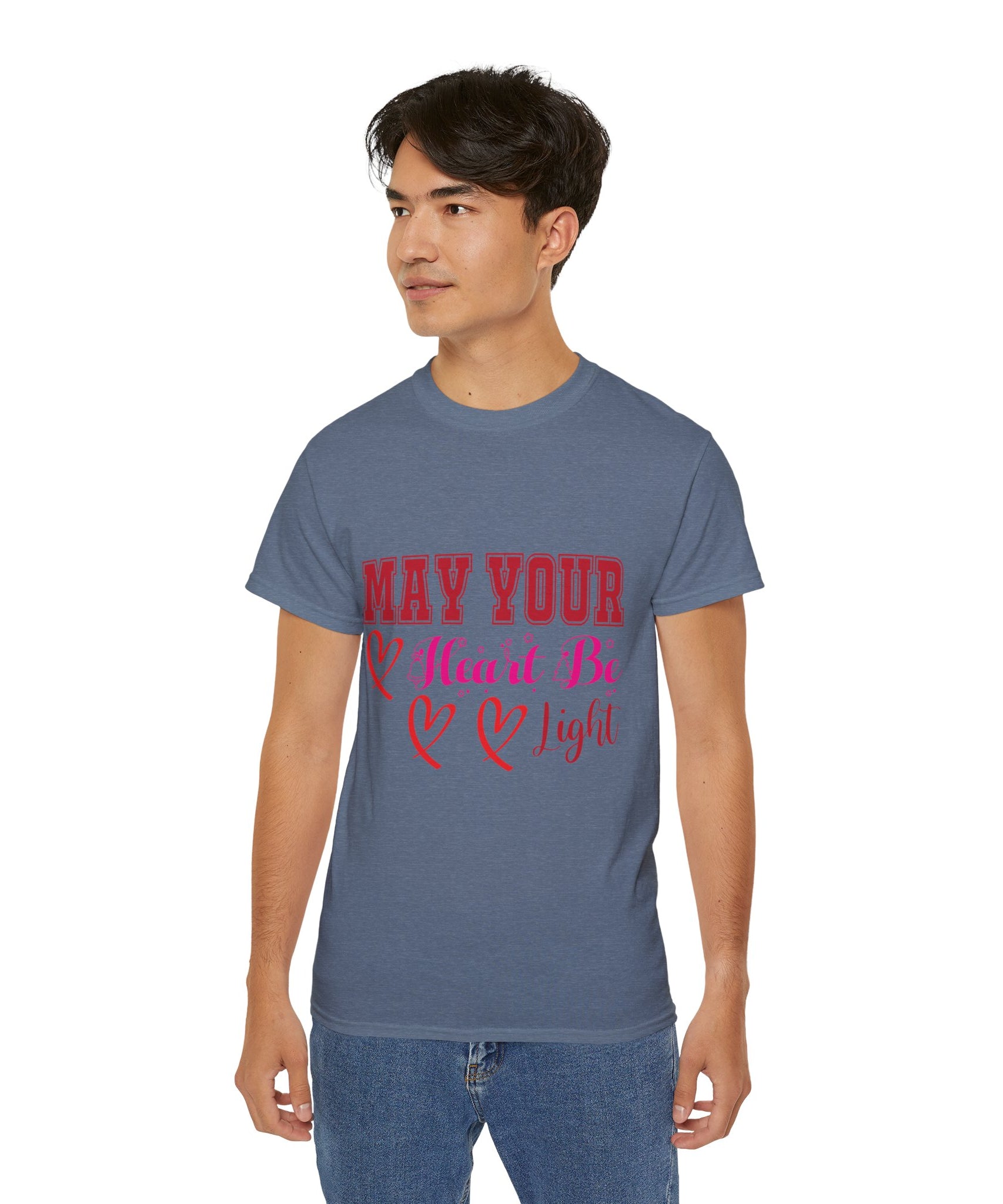 May Your Heart Be Light Christmas T-Shirt | Gallory Hive