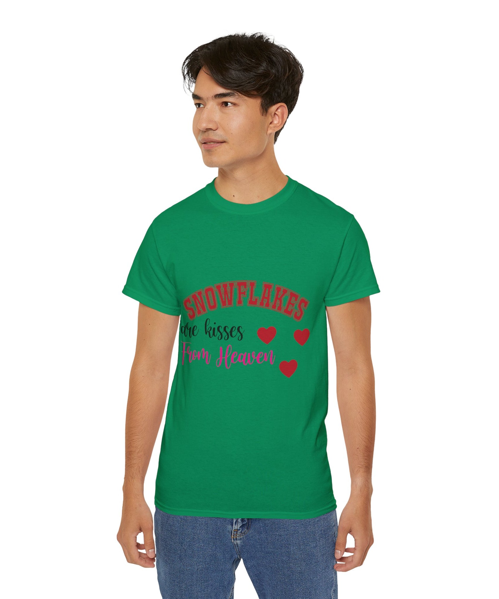 Snowflakes & Hearts Christmas T-Shirt | Gallory Hive