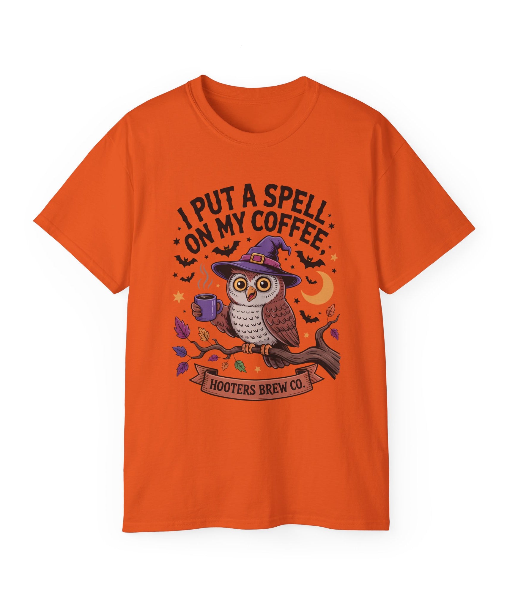 Halloween Owl Coffee Tee - Festive Wear
