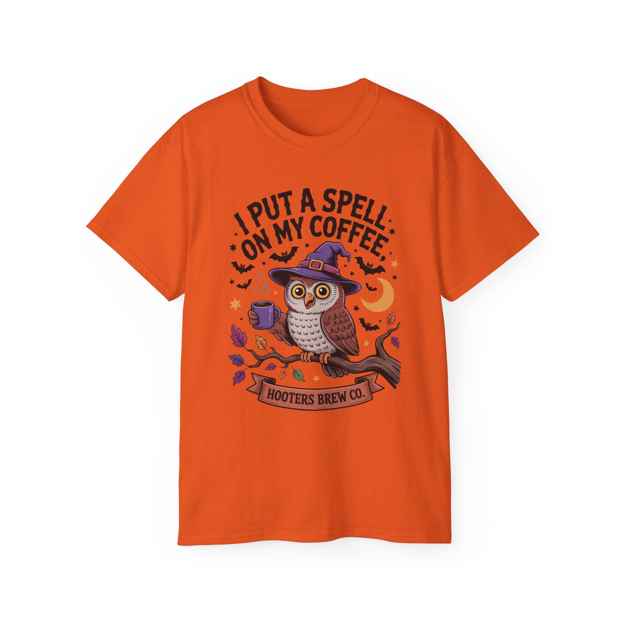Halloween Owl Coffee Tee - Festive Wear