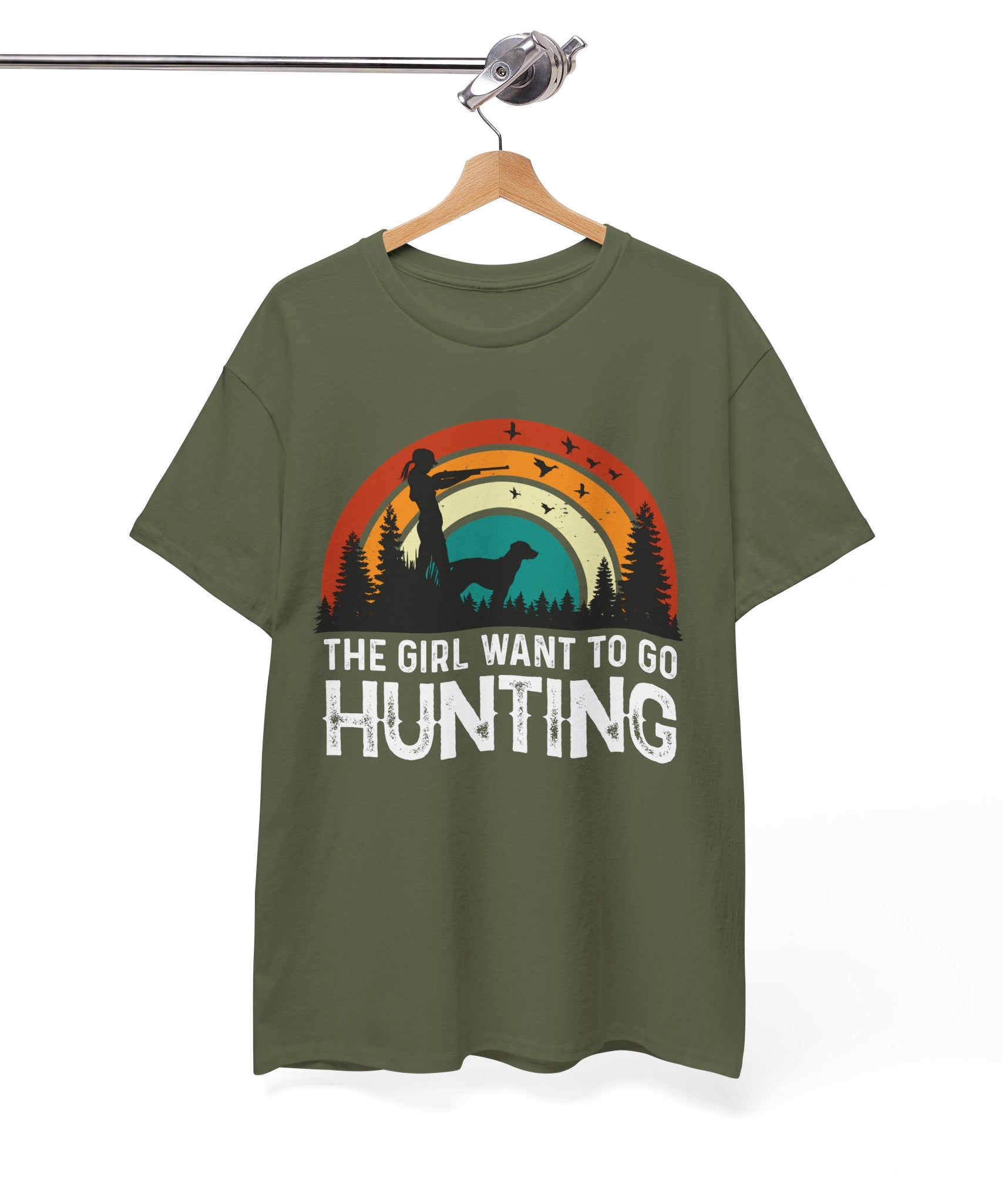Retro Hunter Shirt – Birds & Pines | Gallory Hive