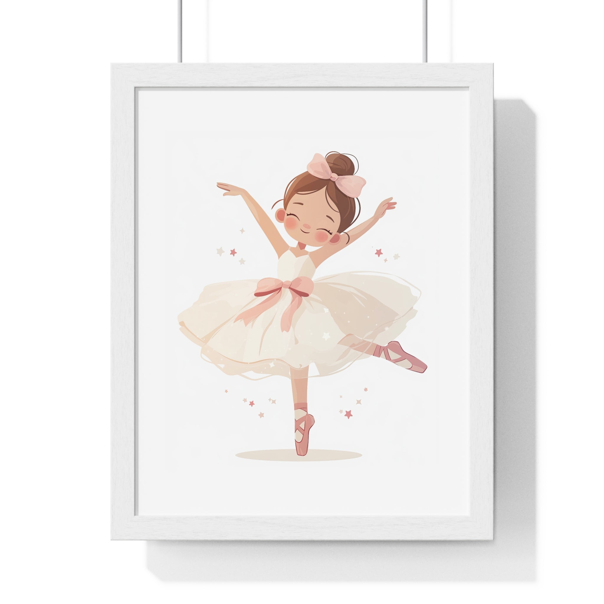 Twinkle-Toes Ballerina Wooden Wall Frame – Pink Ribbon Delight - Gallory Hive