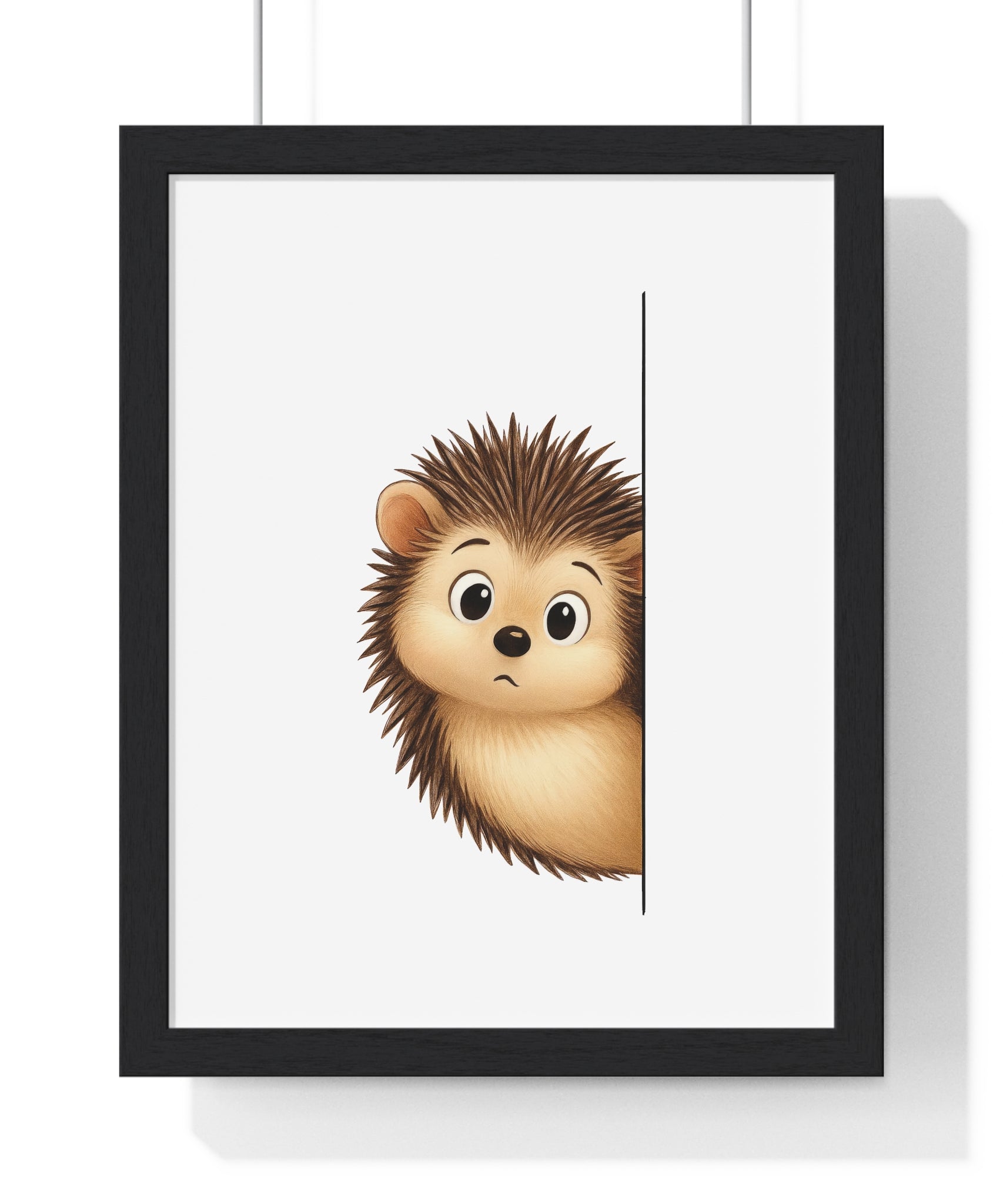 Adorable Hedgehog Wooden Frame Wall Décor