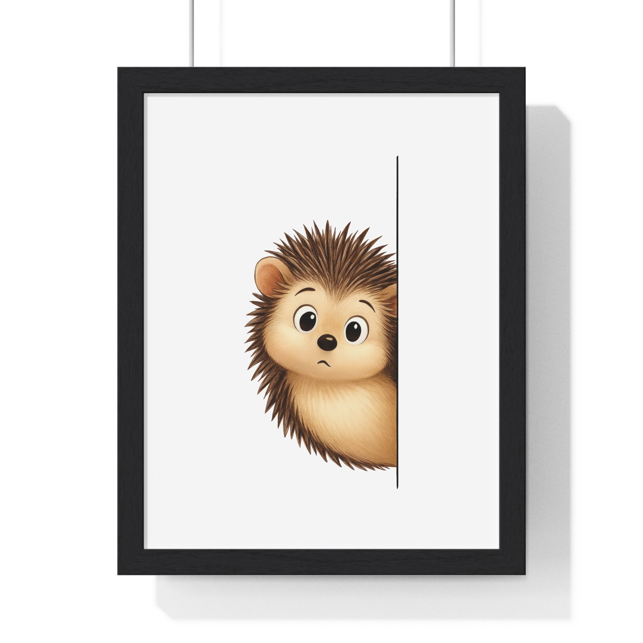 Adorable Hedgehog Wooden Frame Wall Décor