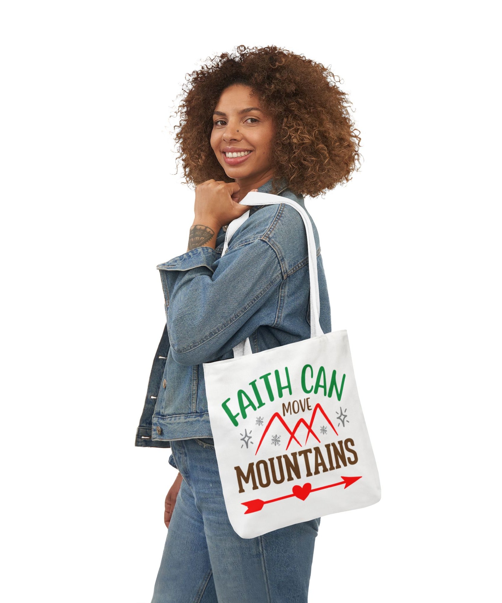 Inspirational Quote Canvas Polyester Tote