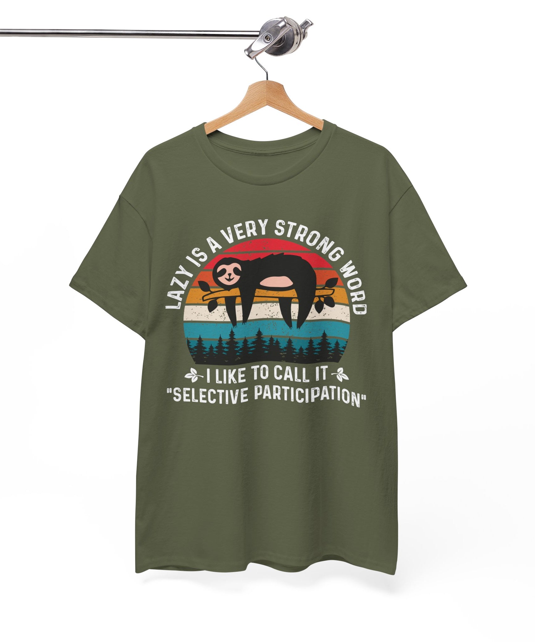 Sloth Hiking Team Retro Sunset Tee | Gallory Hive
