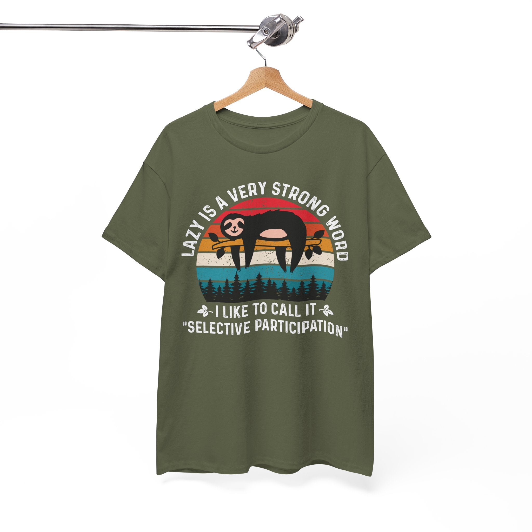 Sloth Hiking Team Retro Sunset Tee | Gallory Hive