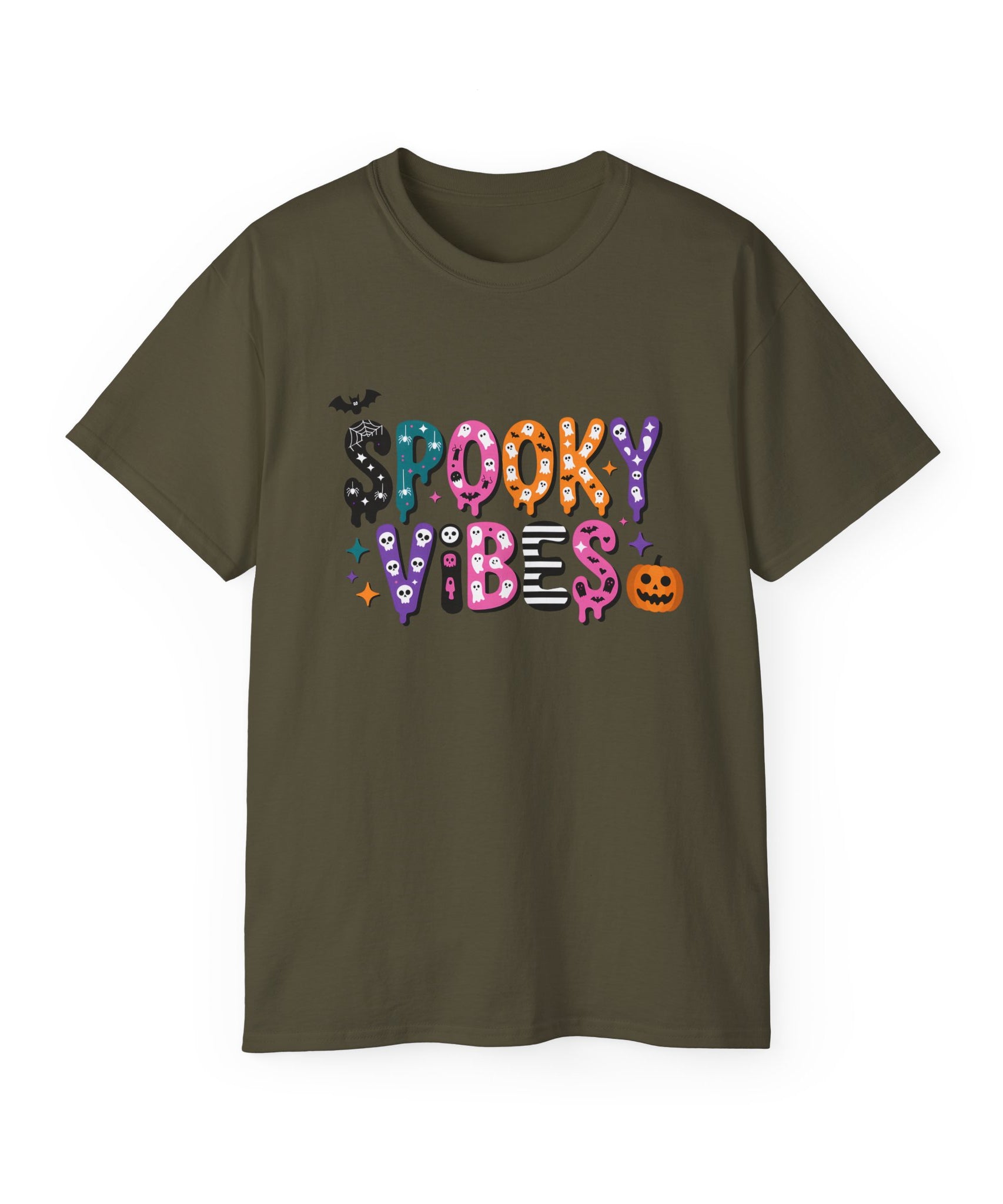 Halloween Spooky Vibes Graphic Tee | Gallory Hive