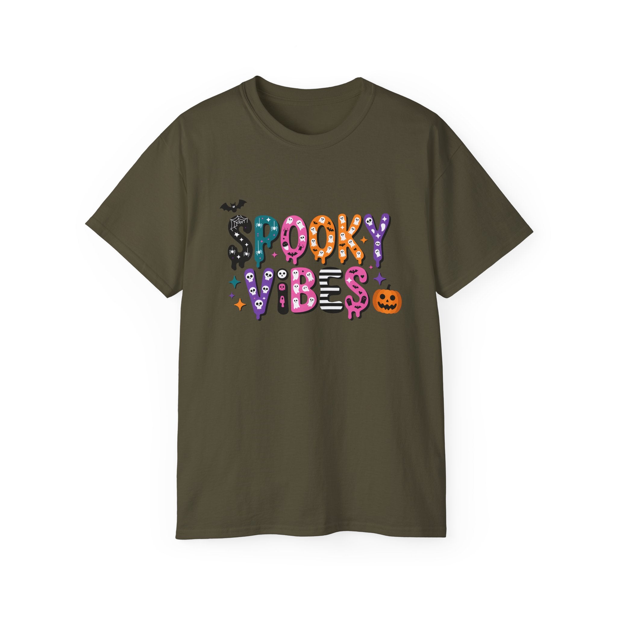 Halloween Spooky Vibes Graphic Tee | Gallory Hive