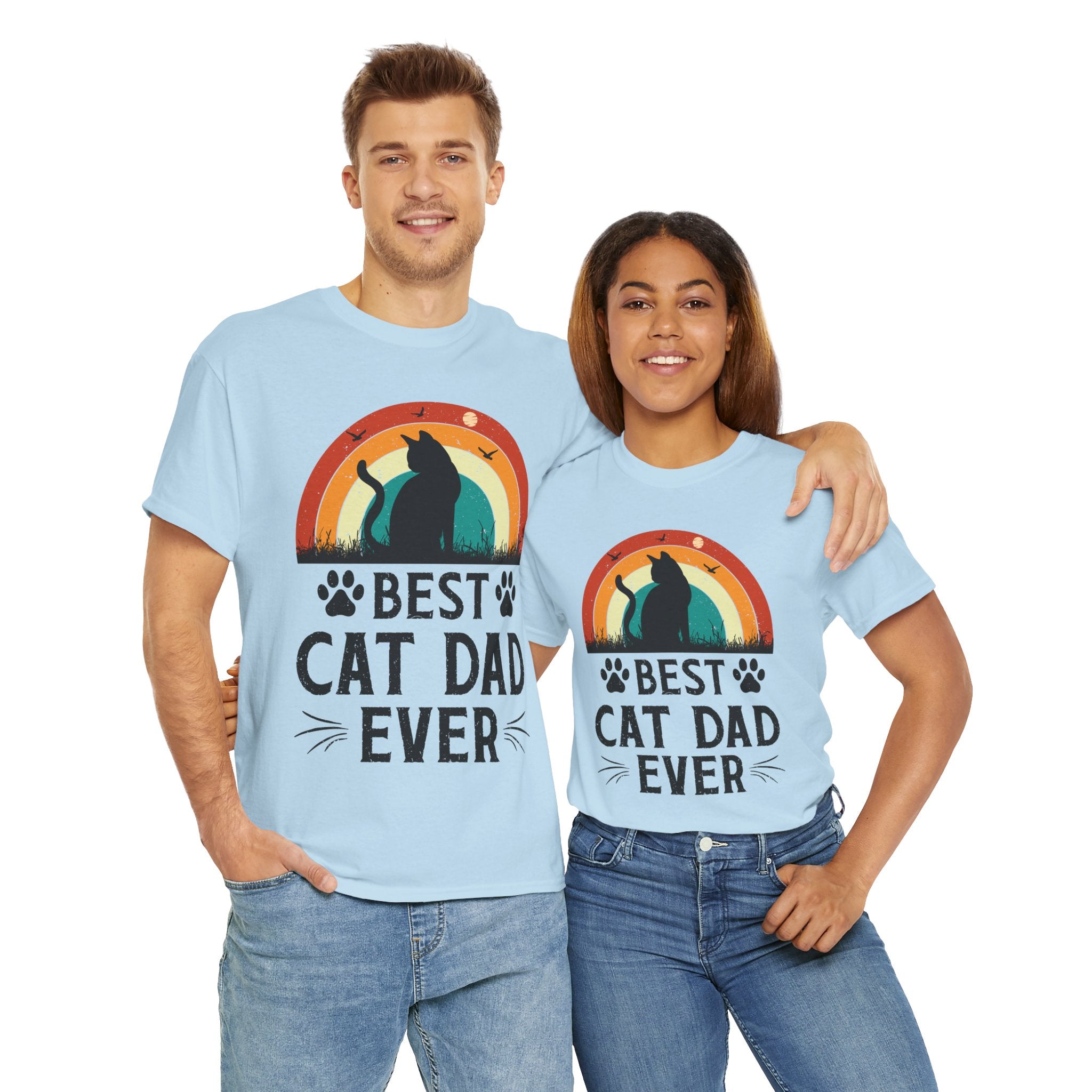 Best Cat Dad Ever T-Shirt Retro