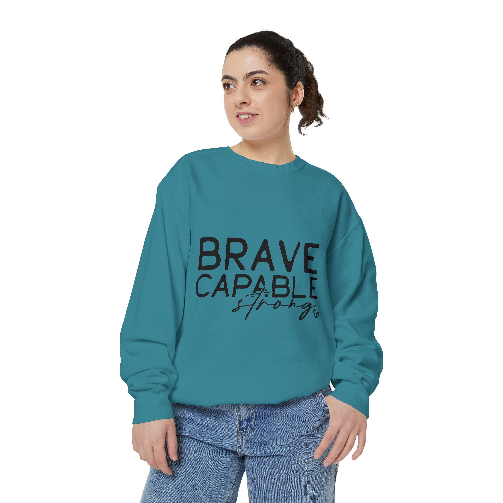 Minimalist Brave Capable Strong Crewneck Sweatshirt