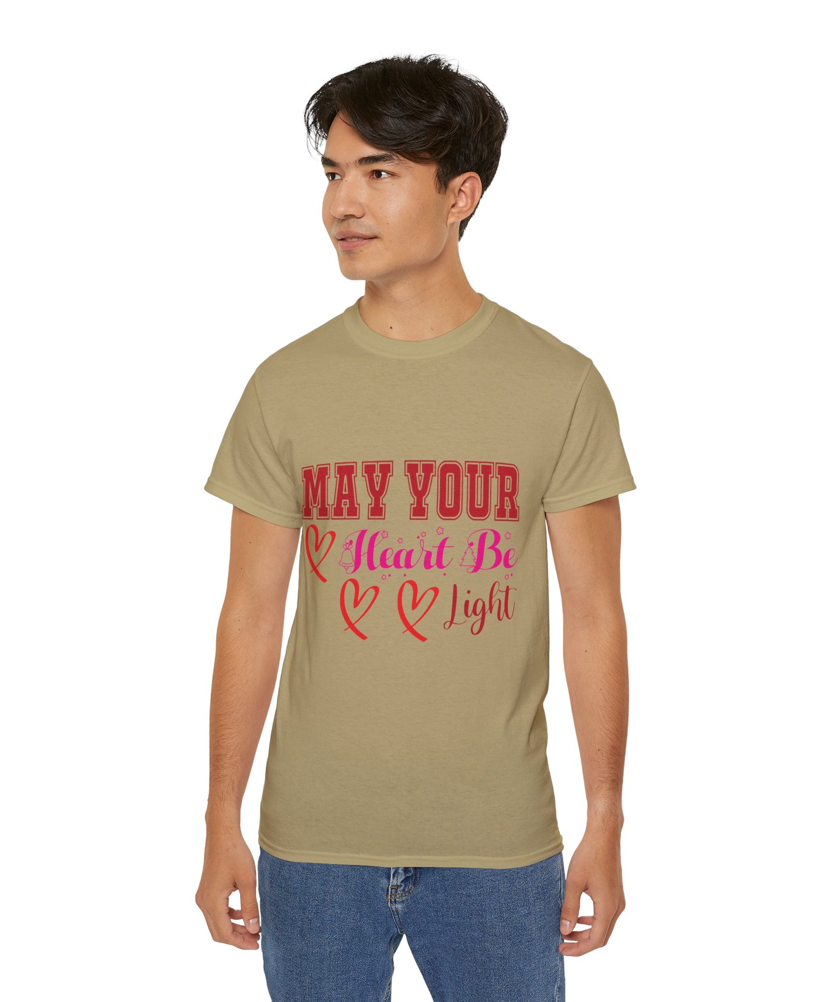 May Your Heart Be Light Christmas T-Shirt | Gallory Hive