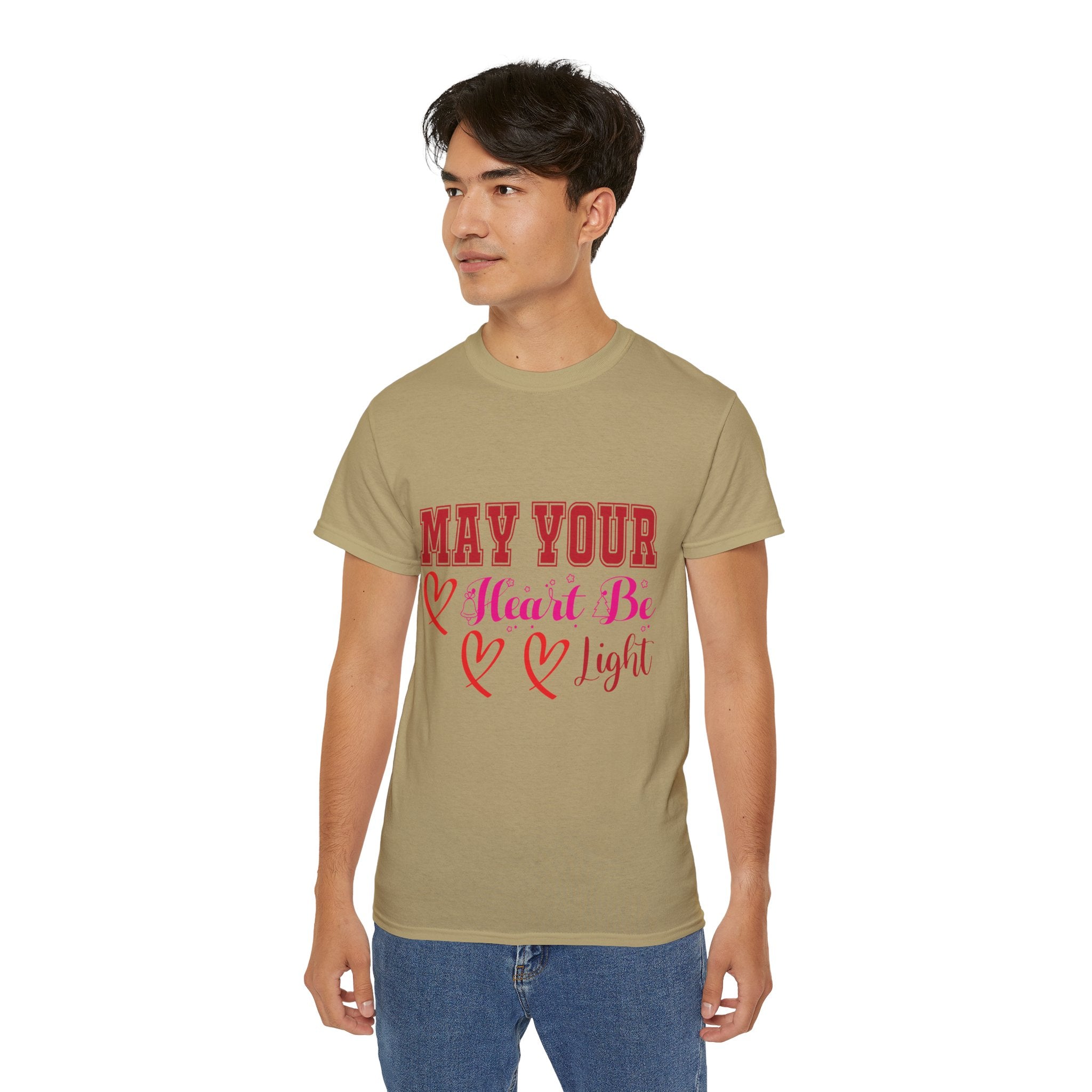 May Your Heart Be Light Christmas T-Shirt | Gallory Hive