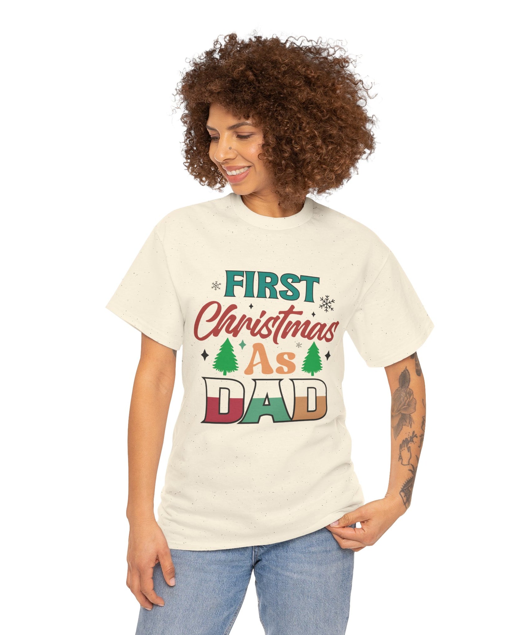 First Christmas as Dad T-Shirt | Gallory Hive