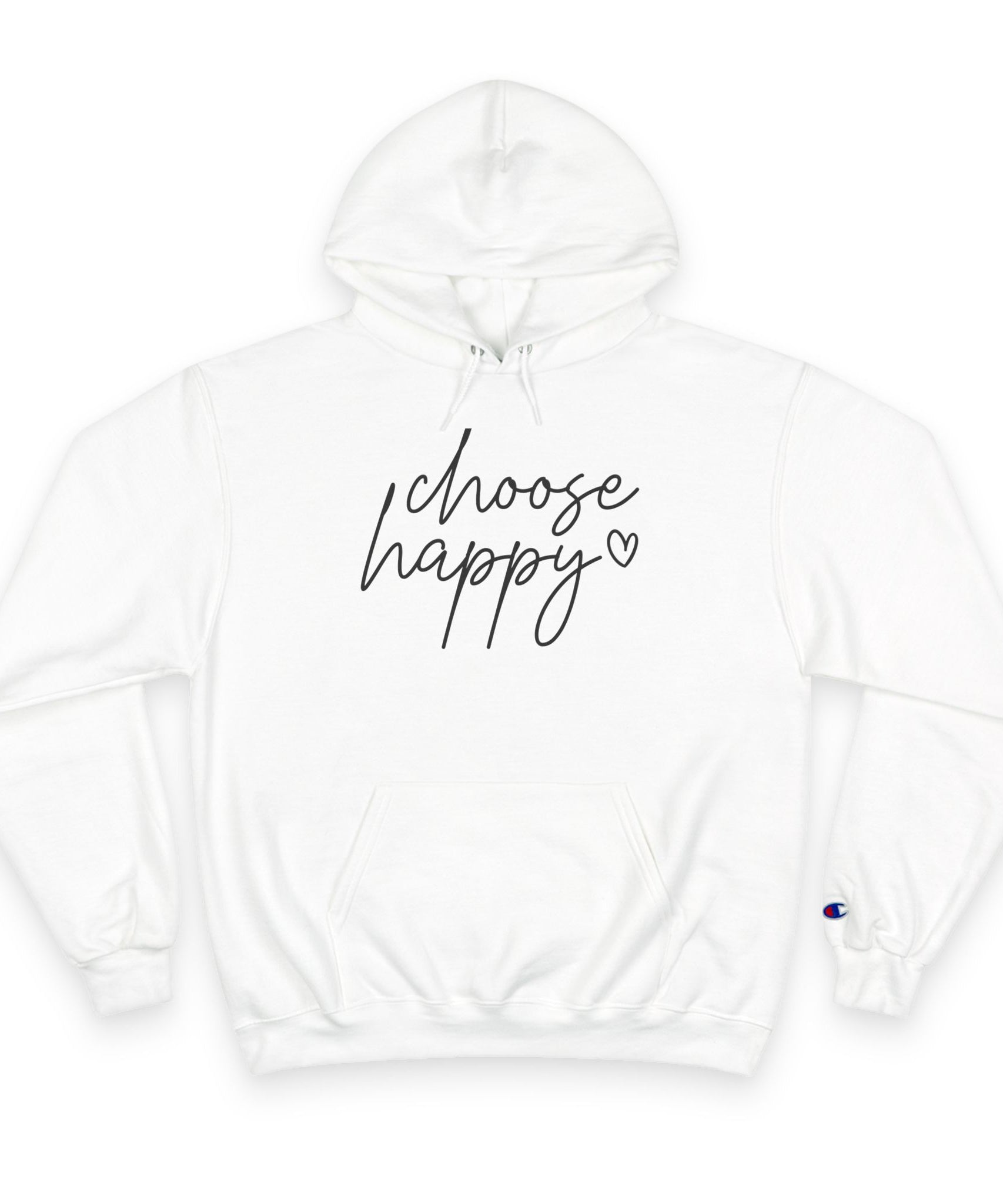 Unisex Hoodie – Choose Happy Minimalist Print