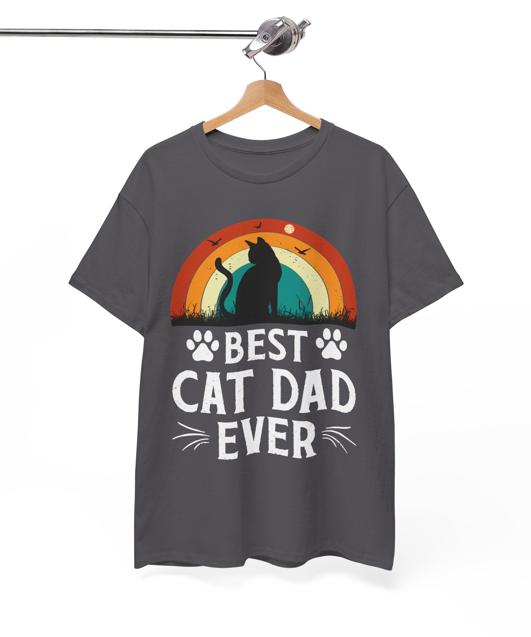 Best Cat Dad Ever T-Shirt Retro | Gallory Hive
