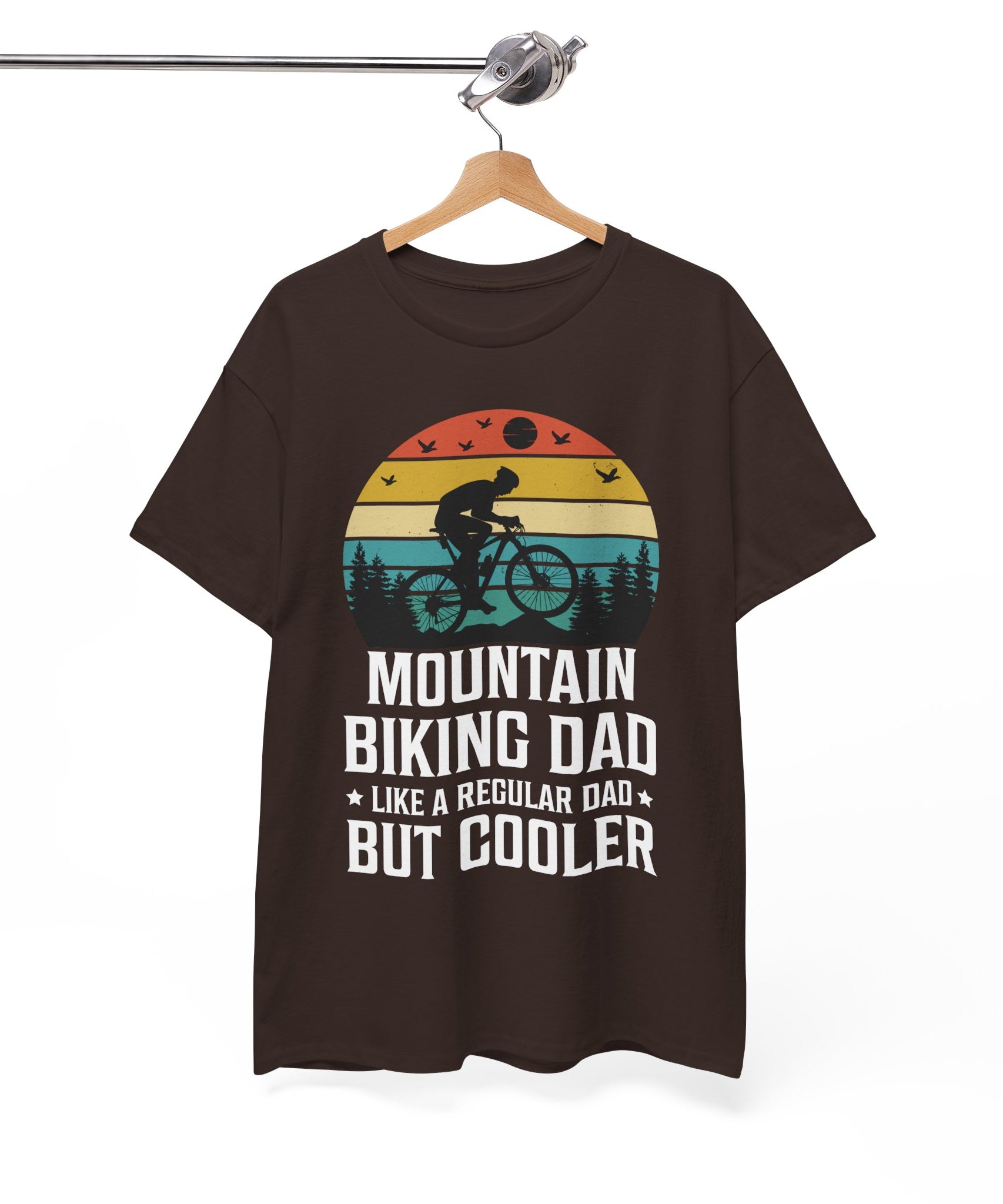 Retro Mountain Biking Dad Tee - Unique Gift Idea