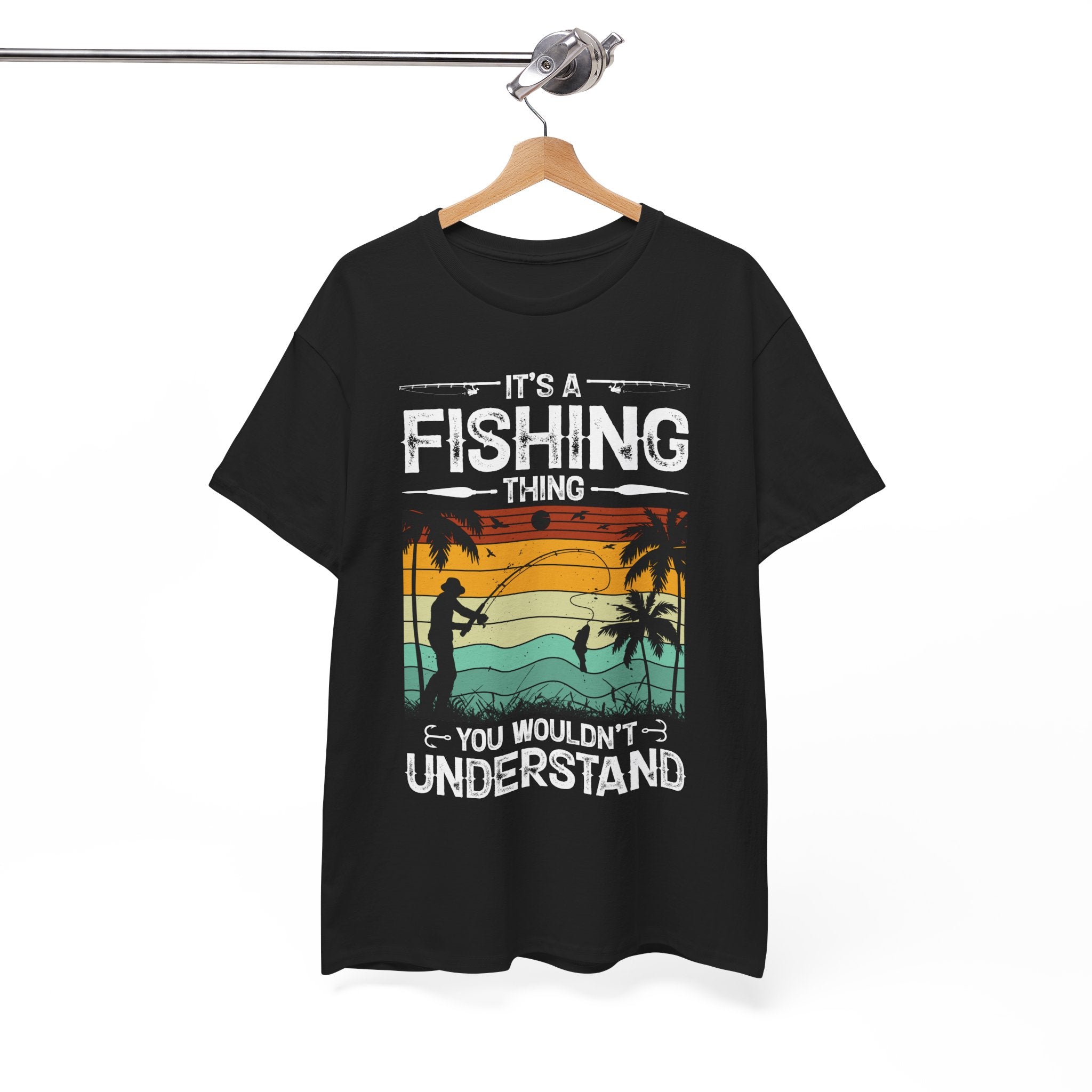 Funny Fishing Shirt – Vintage Sunset Design | Gallory Hive