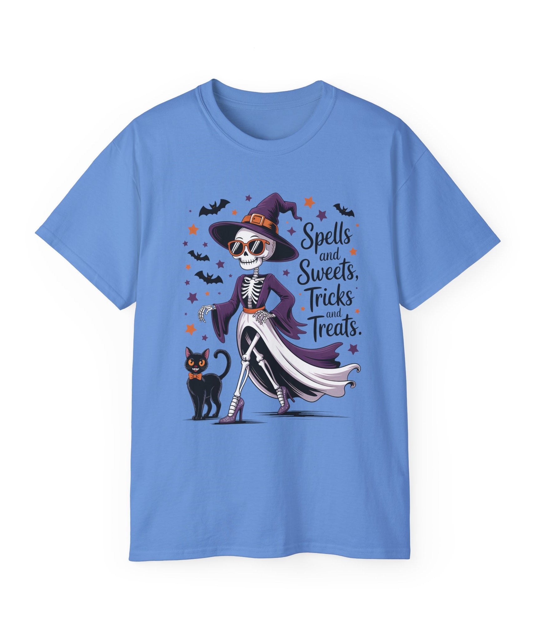 Spooky Skeleton Halloween Witch T-Shirt | Gallory Hive
