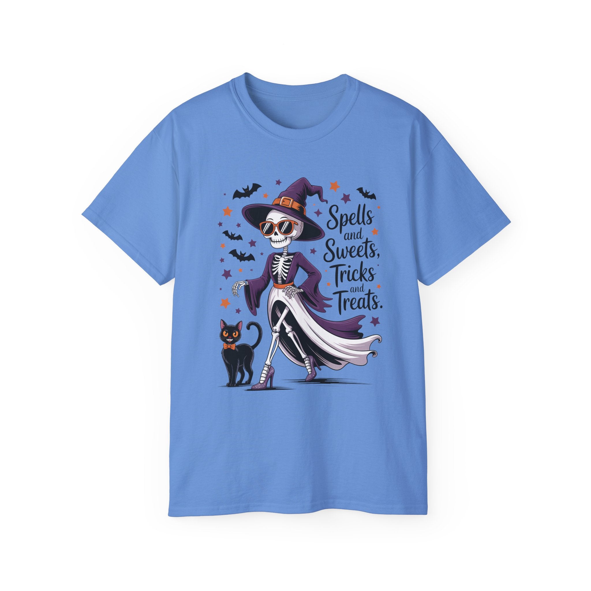 Spooky Skeleton Halloween Witch T-Shirt | Gallory Hive