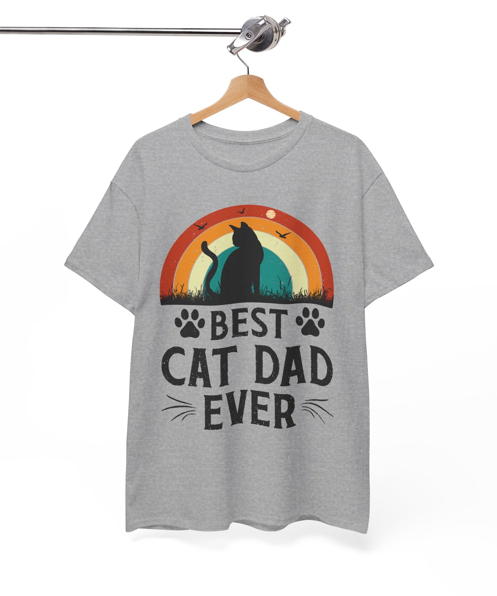 Best Cat Dad Ever T-Shirt Retro