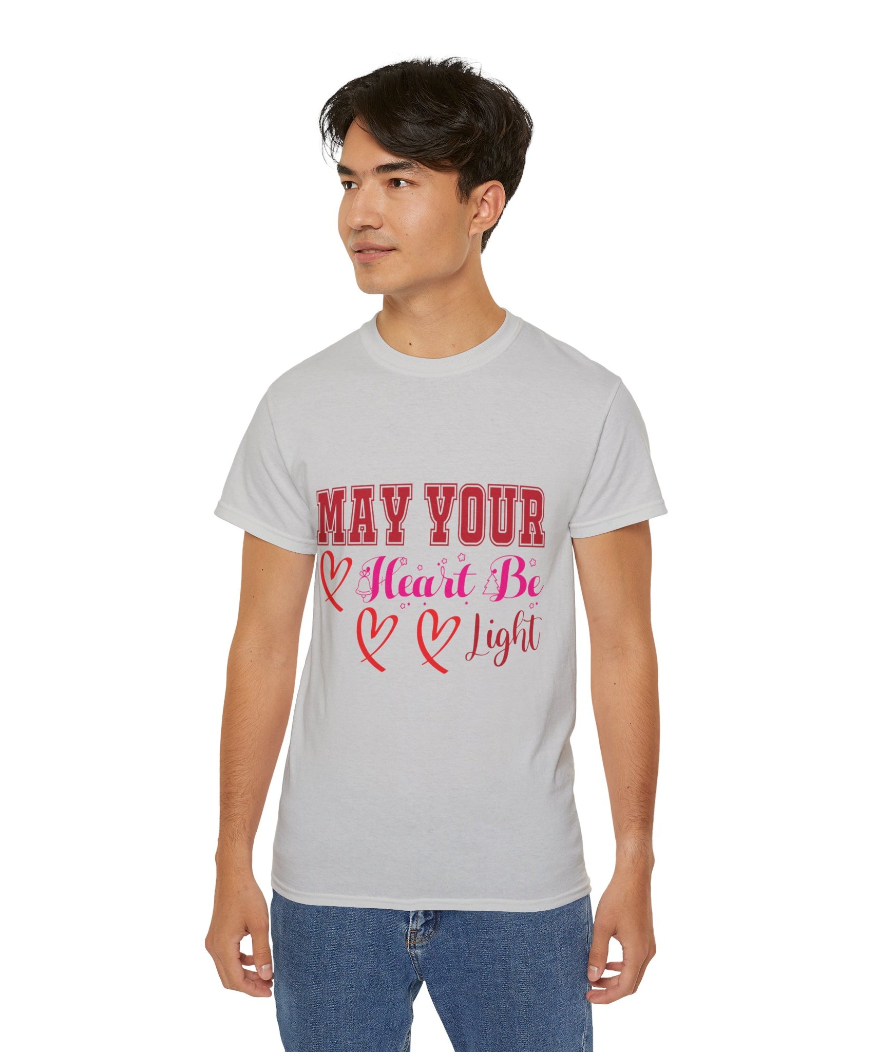 May Your Heart Be Light Christmas T-Shirt | Gallory Hive