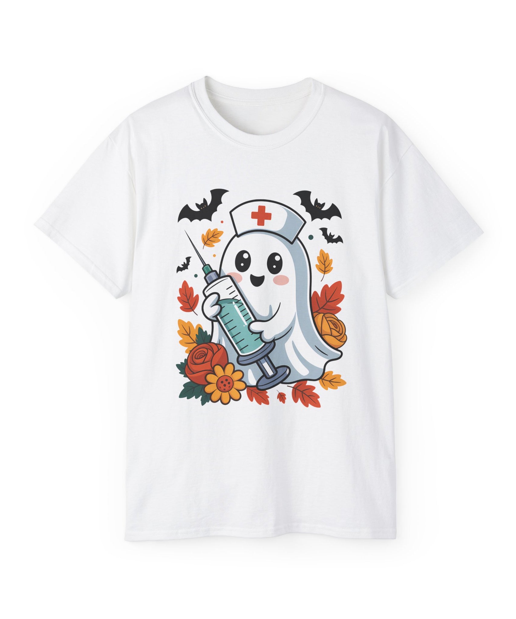 Halloween Nurse Ghost T-Shirt - Spooky Season Style | Gallory Hive