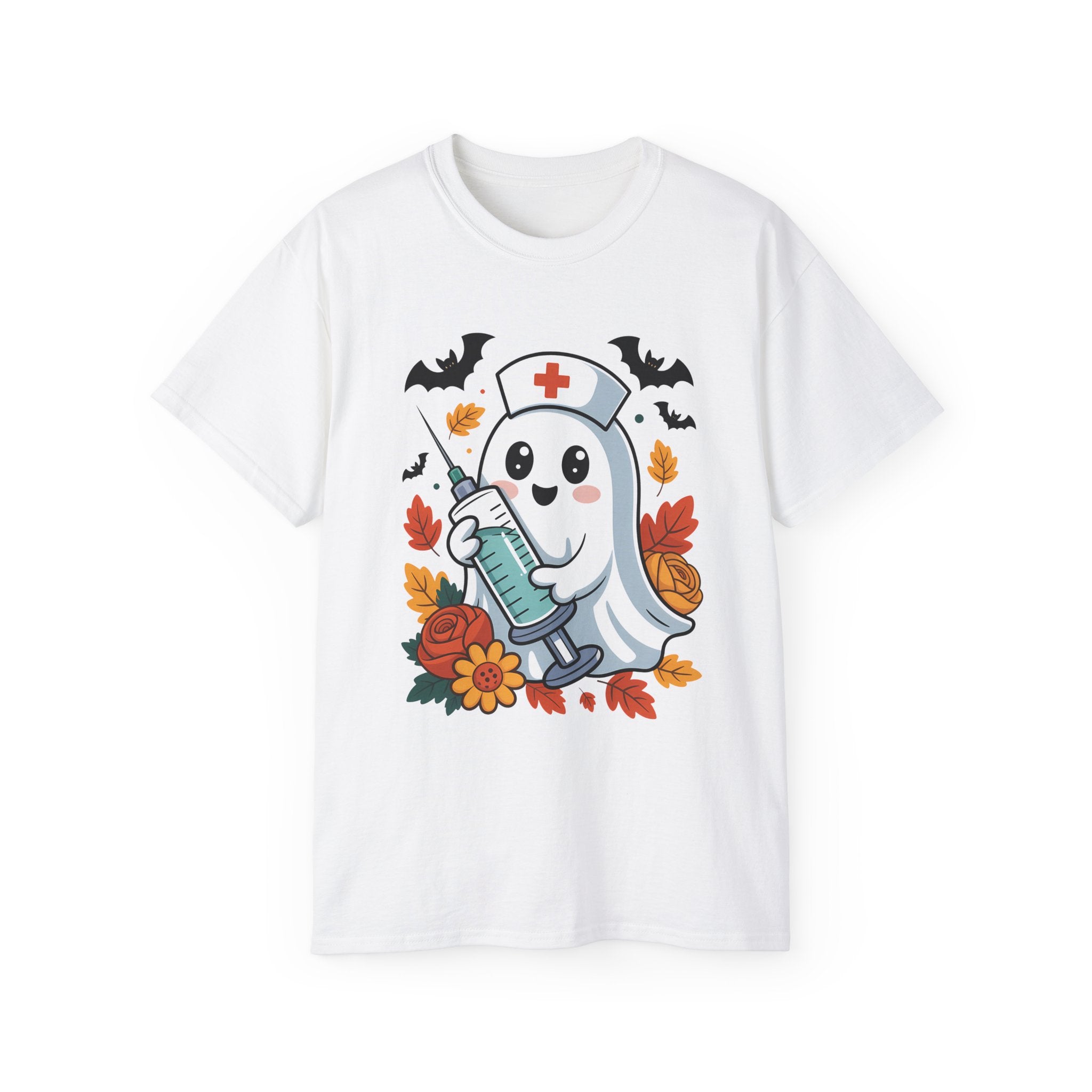 Halloween Nurse Ghost T-Shirt - Spooky Season Style | Gallory Hive