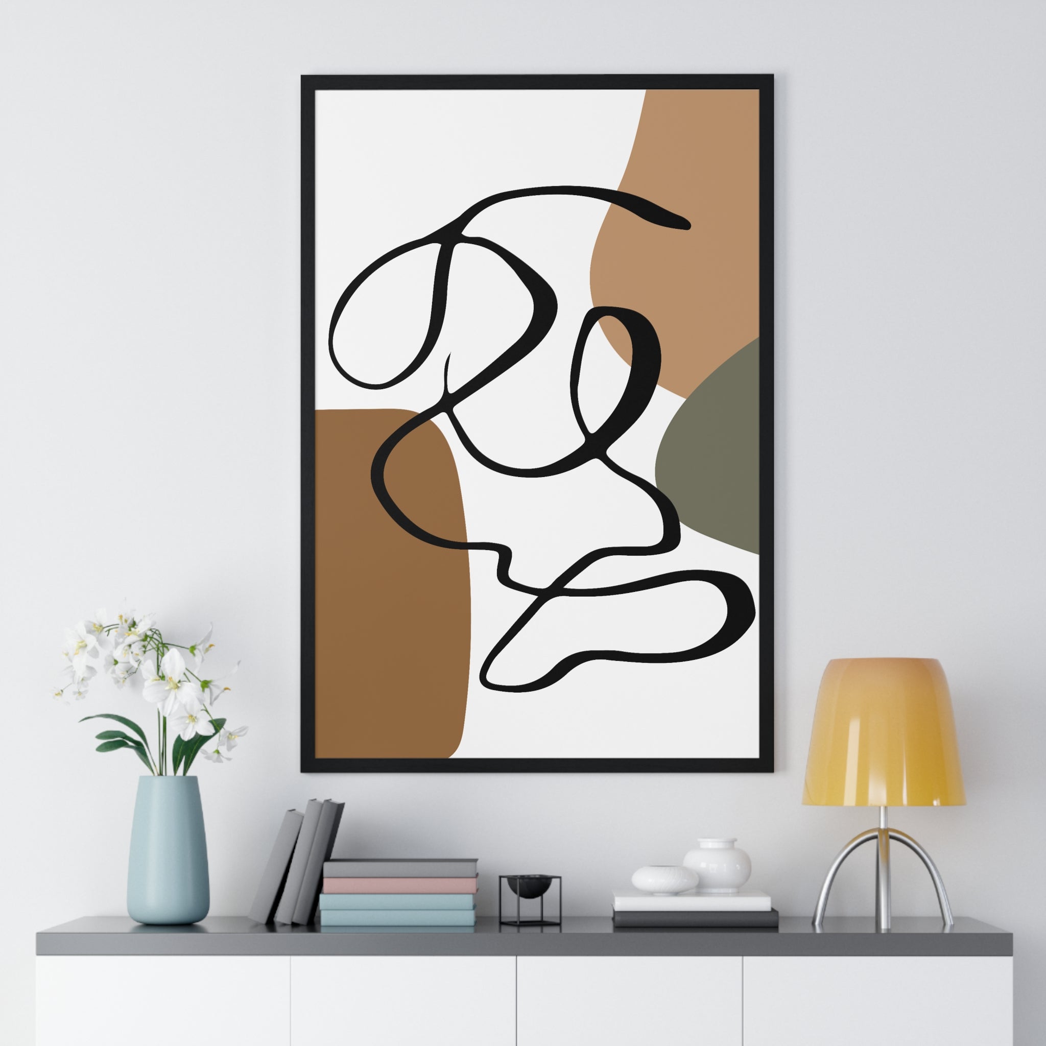 Organic Shapes Wall Art – Wood Framed Poster | Gallory Hive