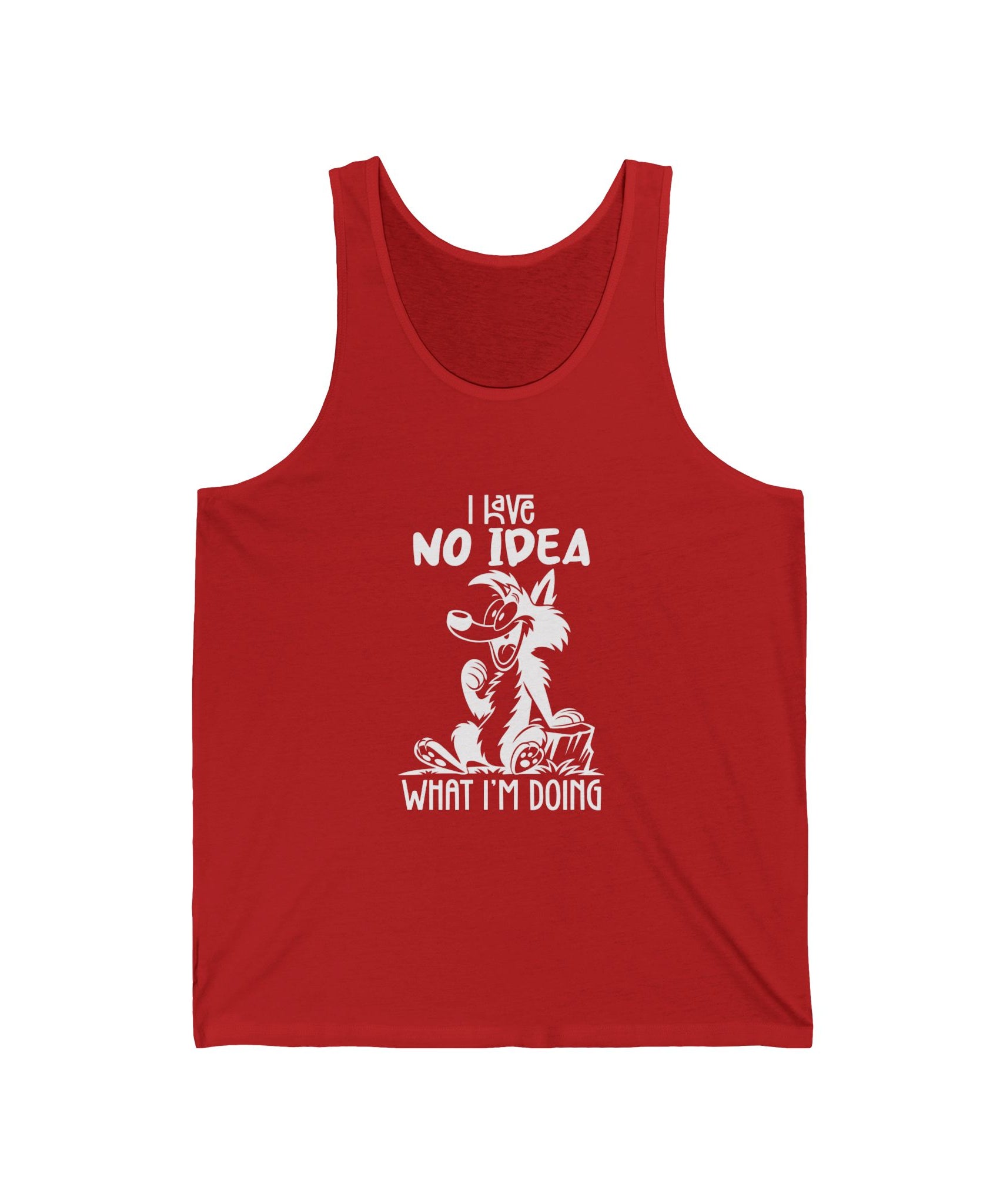 Hilarious Jersey Tank, Funny Graphic Tank Top for Summer, Gift for Dog Lovers, Casual Wear for Every Occasion, Unique Dog-Themed Apparel
